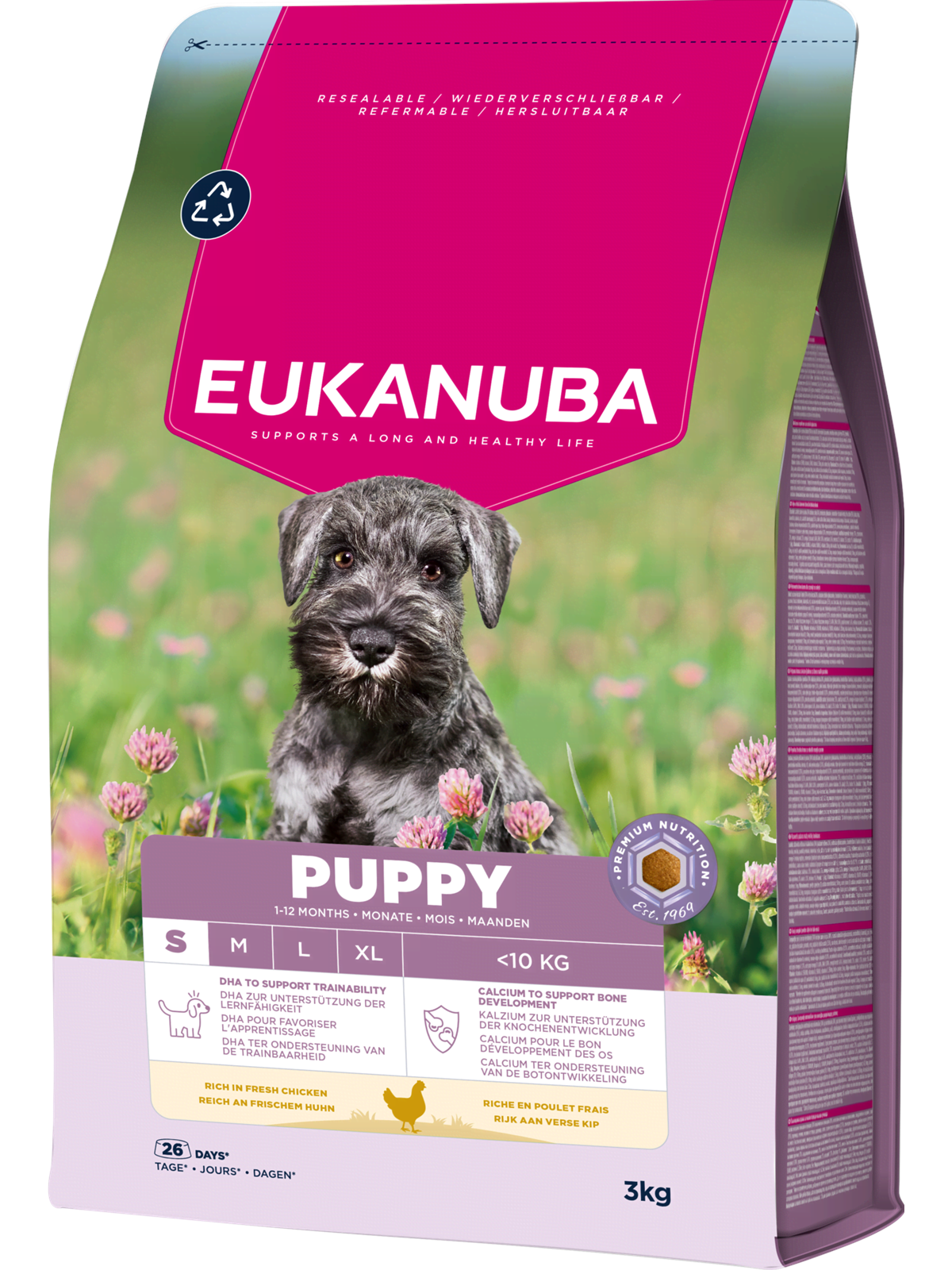 Eukanuba Puppy Small Breed Frisk Kylling 3kg, Hundeudstyr