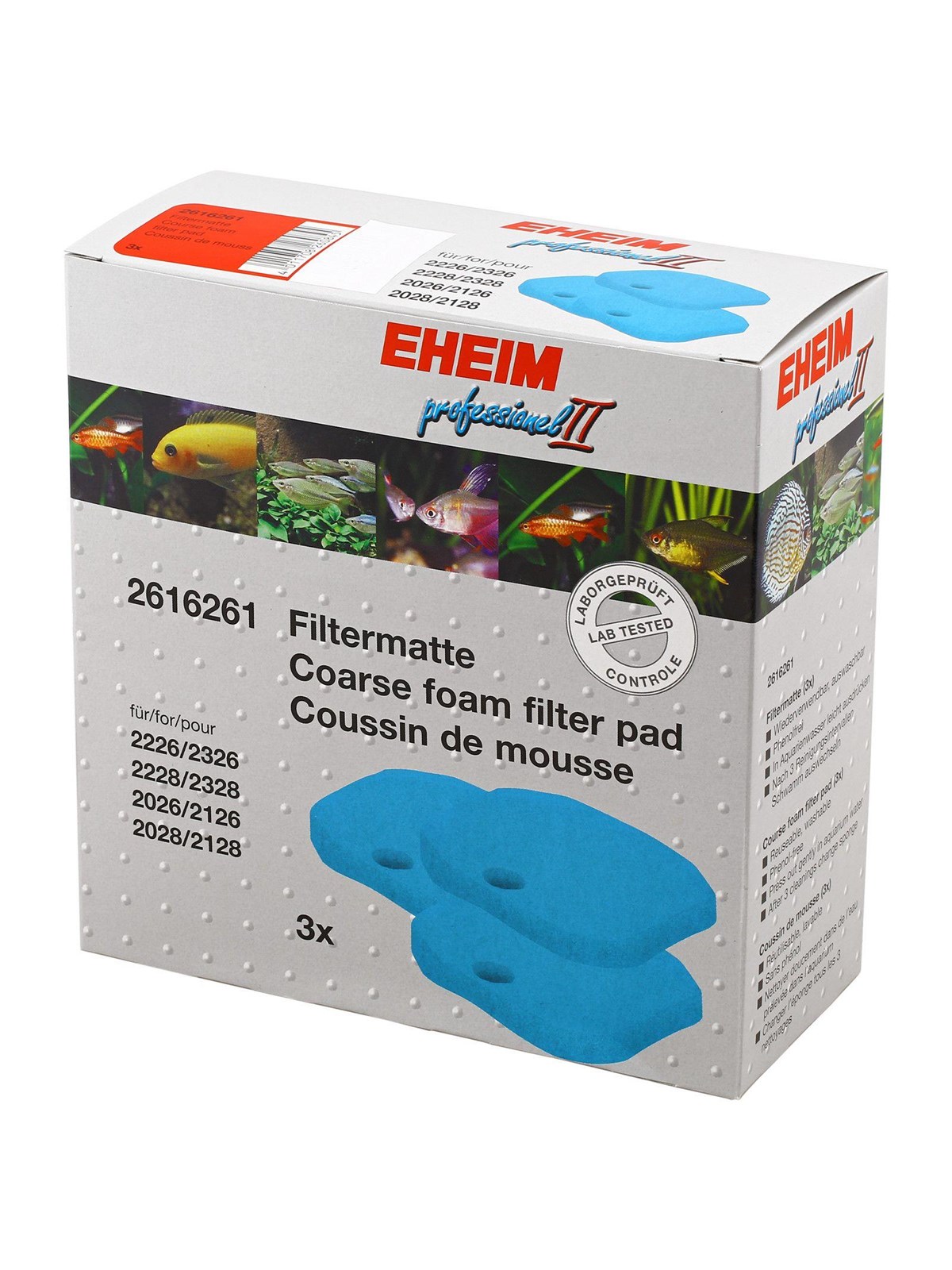 EHEIM blue filter pad (3 pcs.) for eXperience 350 (2426), Fisk