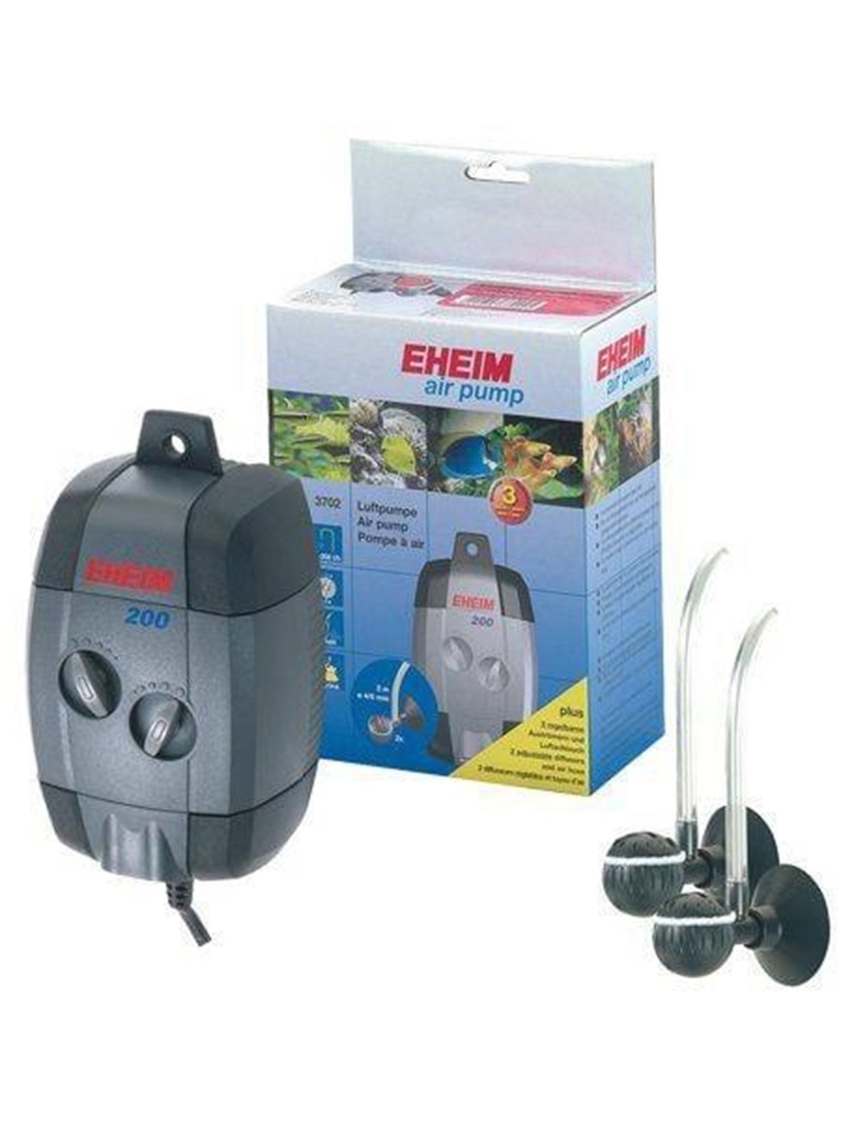 EHEIM - Air pump with 2 outlets - Air Pump 200, Fisk