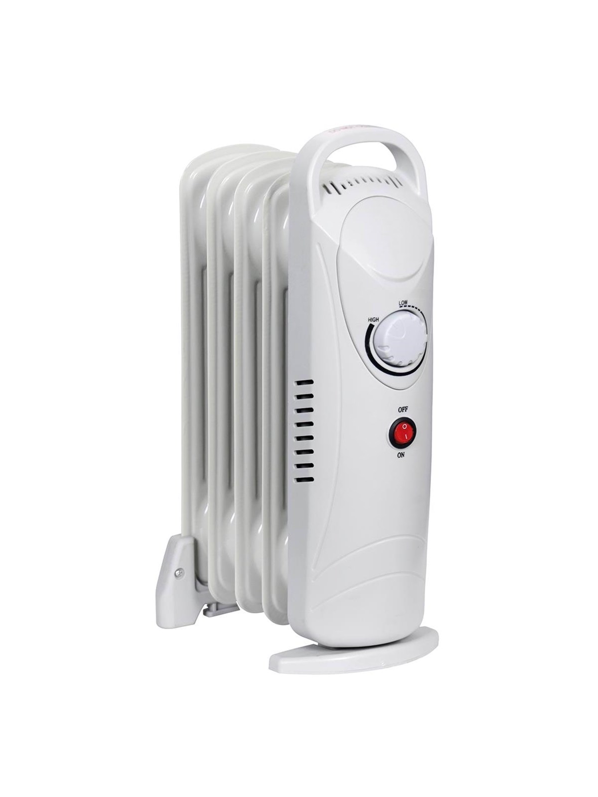 Gripo Olieradiator 500W med 5 ribber, Grå, Klimaventilator