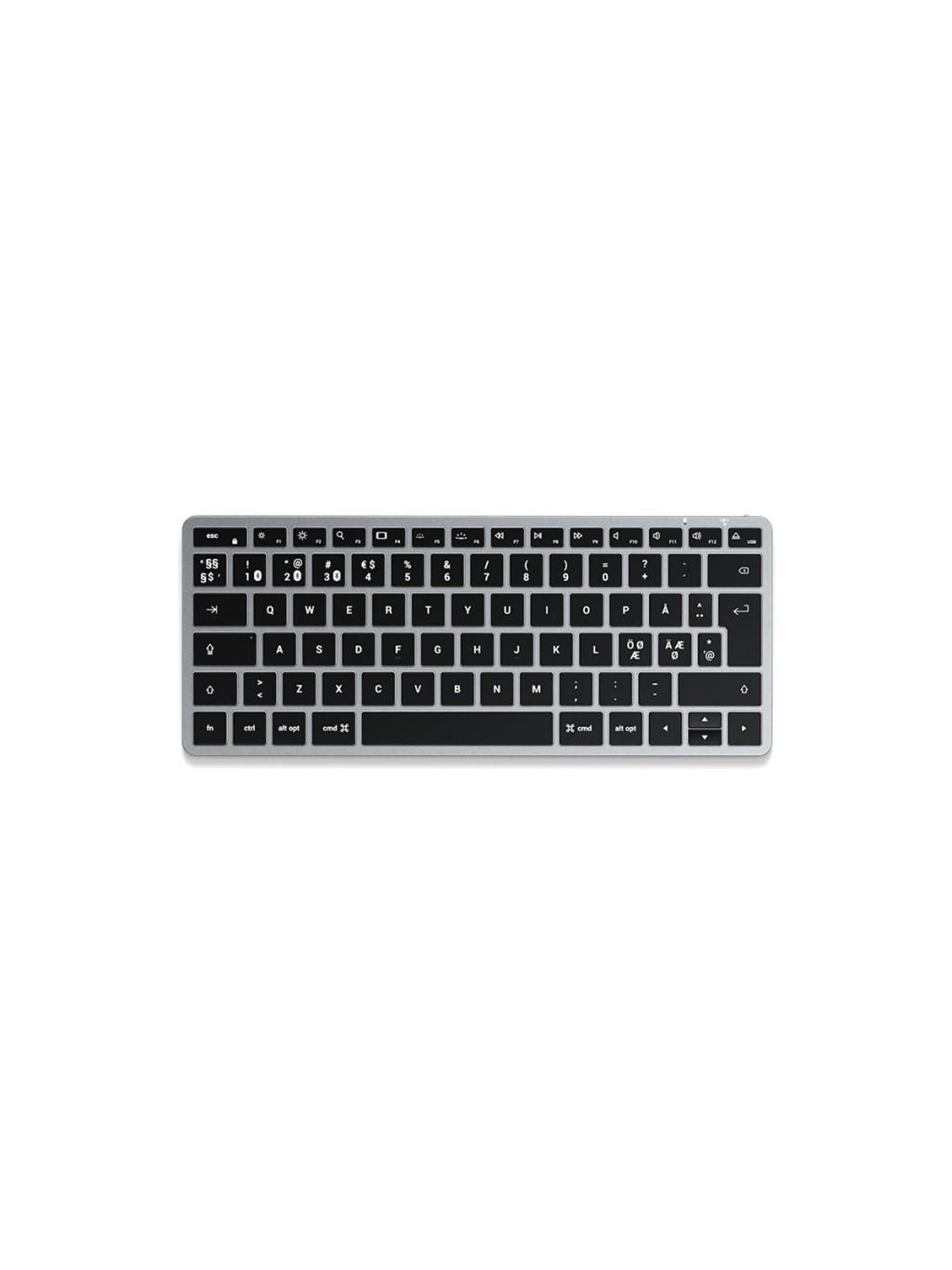 Satechi Slim X1 - Tastatur - Nordisk - Sort, Tastatur