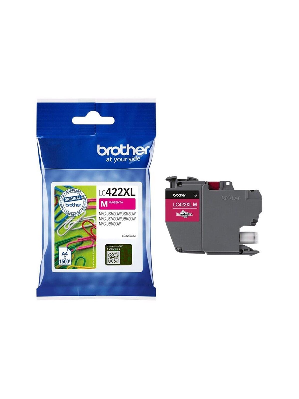 Brother LC 422XLM - Magenta Ink, Printerpatron Og Toner
