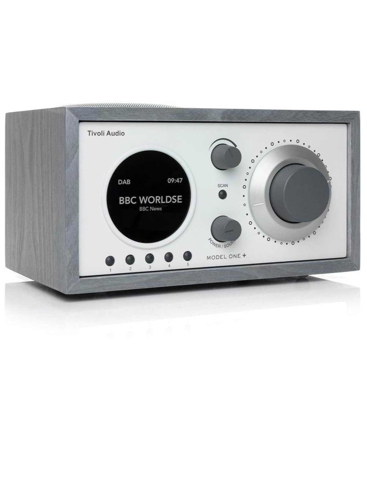 Tivoli Audio Classic Model One+ - DAB/DAB+/FM - Grå/hvid, Radio