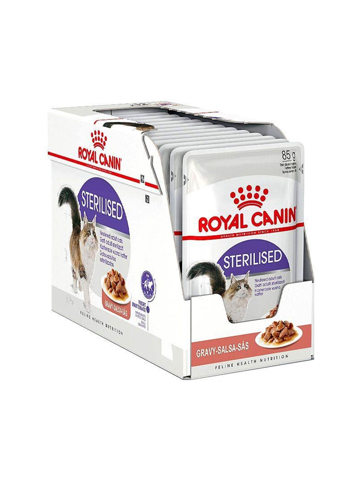Royal Canin Sterilised Chunks In Gravy 85g (12-Pack), Katteudstyr