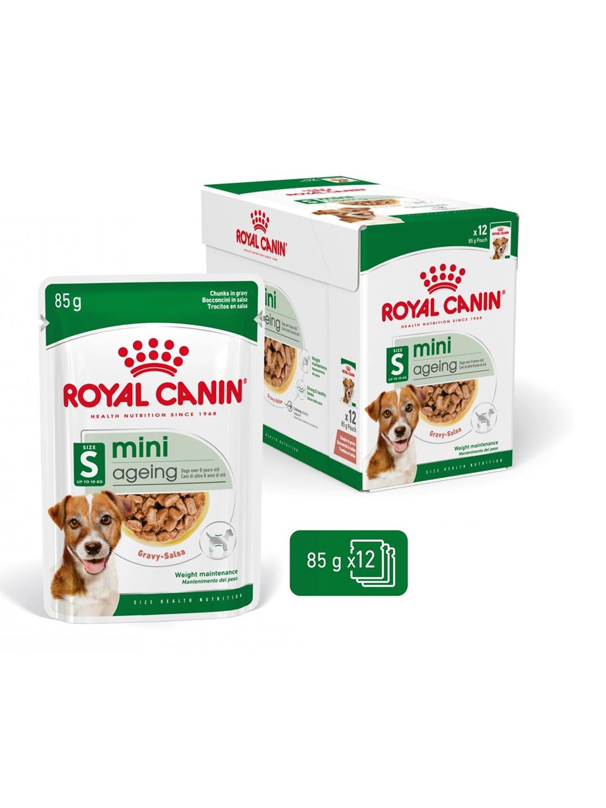 Royal Canin Mini Ageing Chunks in Gravy 85g (12-Pack), Hundeudstyr