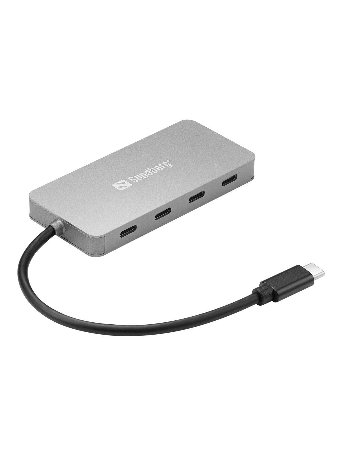 Sandberg USB-C to 4 x USB-C Hub USB hub - USB 3.1 - 4 ports - Grå, Usb Hub