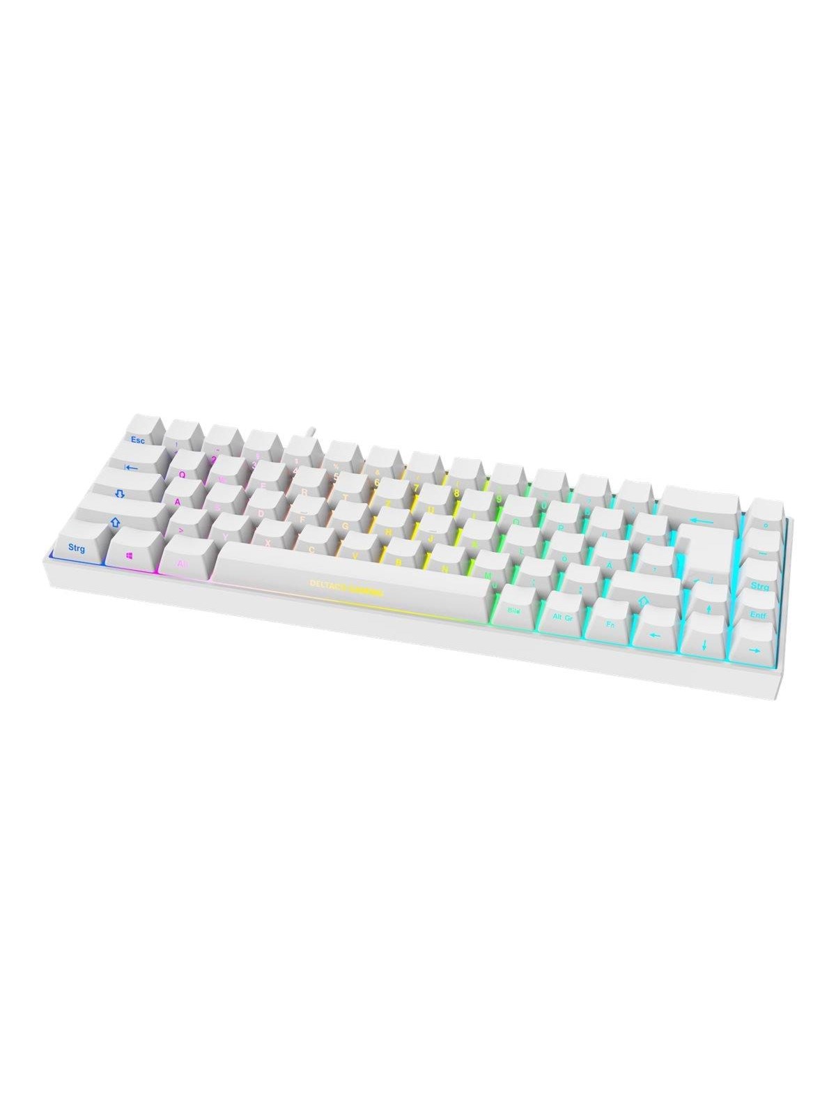 Deltaco GAMING WK95R Wireless - Gaming Tastatur - Tysk - Hvid, Tastatur