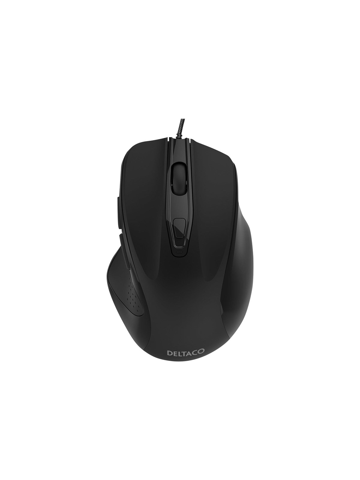 Deltaco OFFICE Wired Silent Office Mouse - Mus - Optisk - 6 knapper - Sort