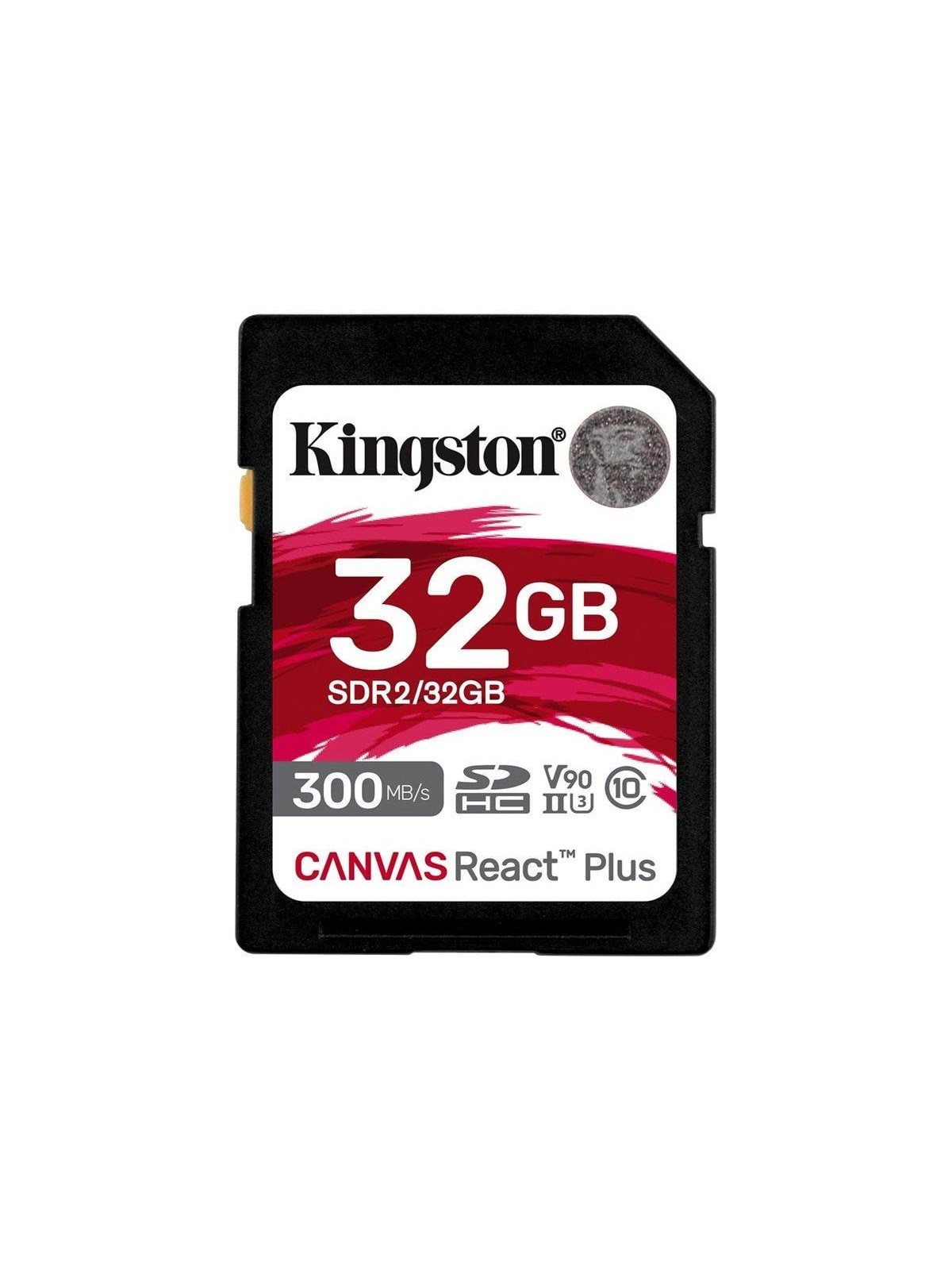 Kingston Canvas React Plus V90 SD - 300MB/s - 32GB, Hukommelseskort