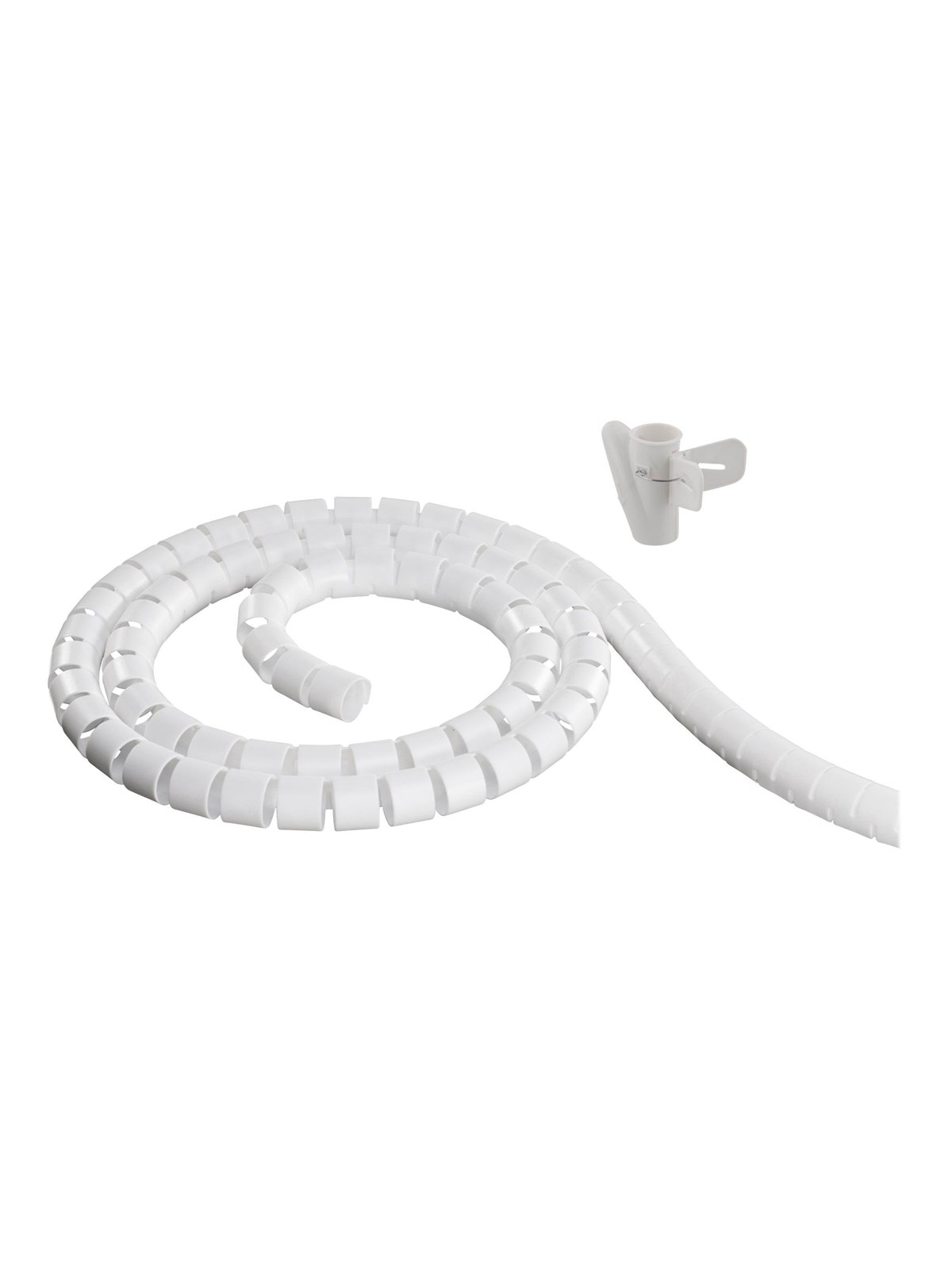 Deltaco Nylon cable cover 10m white, Kabel Organisering