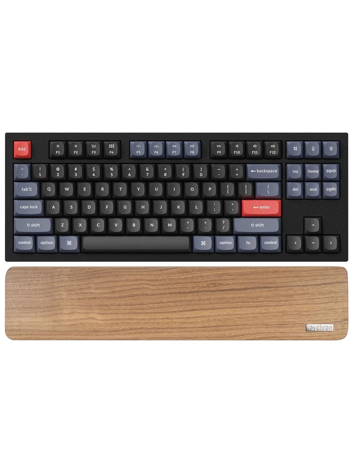 Keychron Walnut Wood Palmrest for Q3 / V3 - Håndledsstøtte - Brun, Tastatur