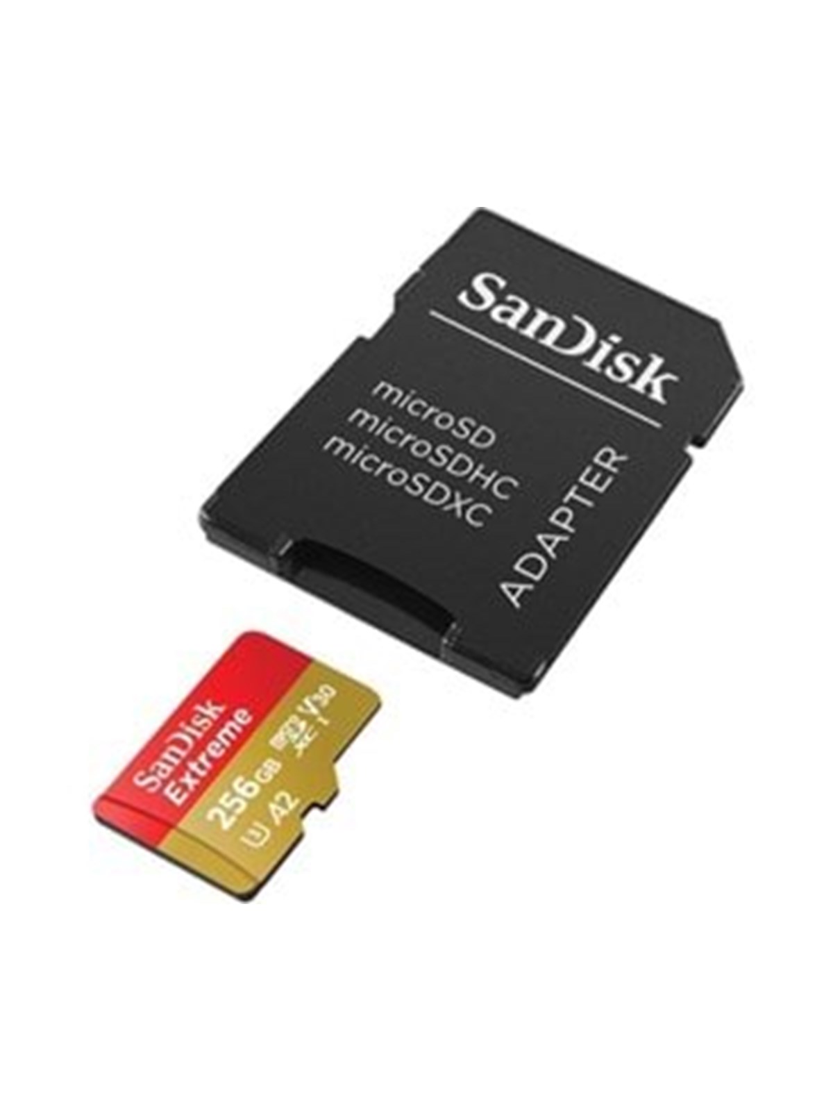 SANDISK Extreme MicroSD/SD - 190MB/s - 256GB, Hukommelseskort