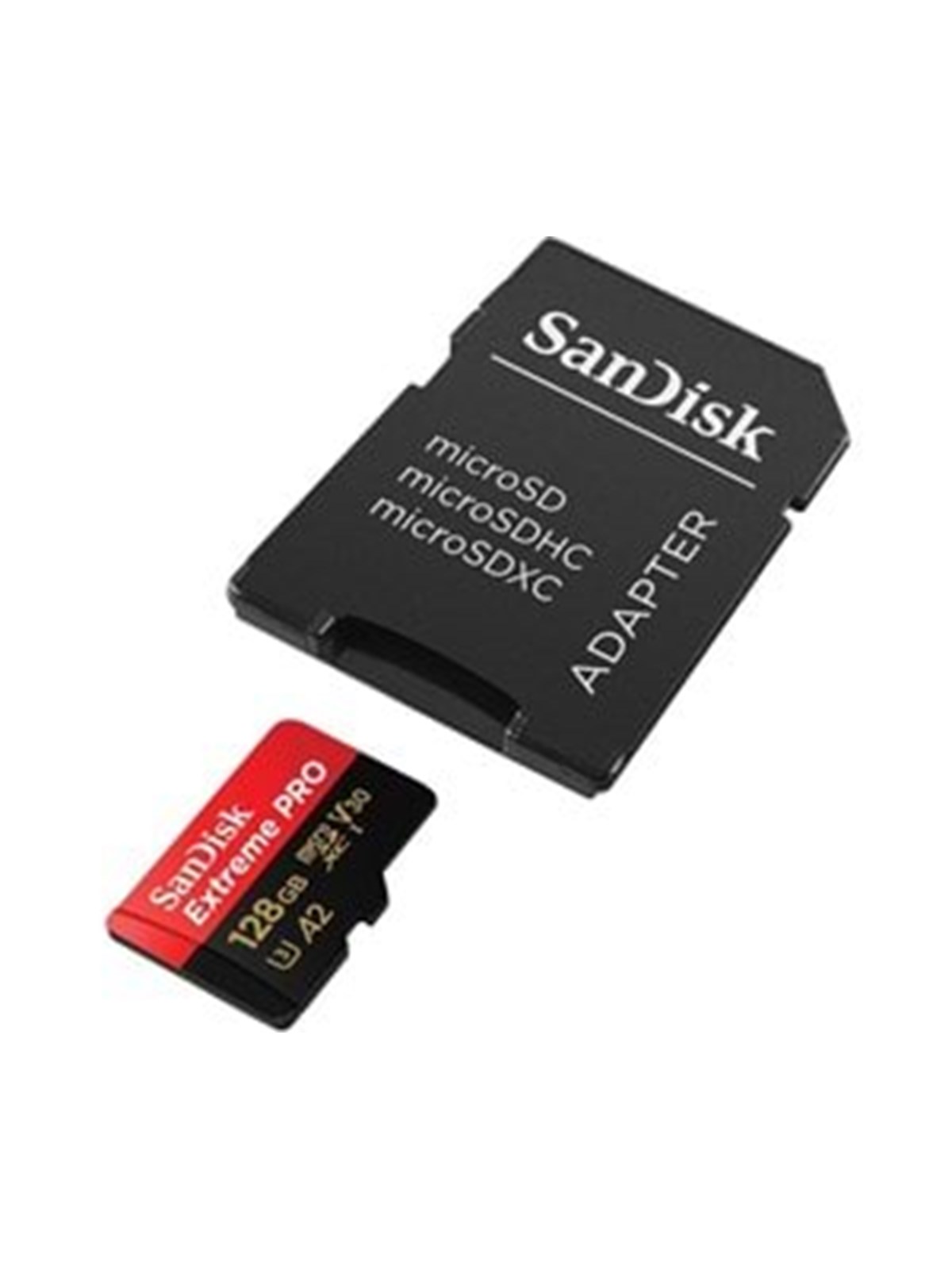 SANDISK Extreme Pro microSD/SD - 200MB/s - 128GB, Hukommelseskort