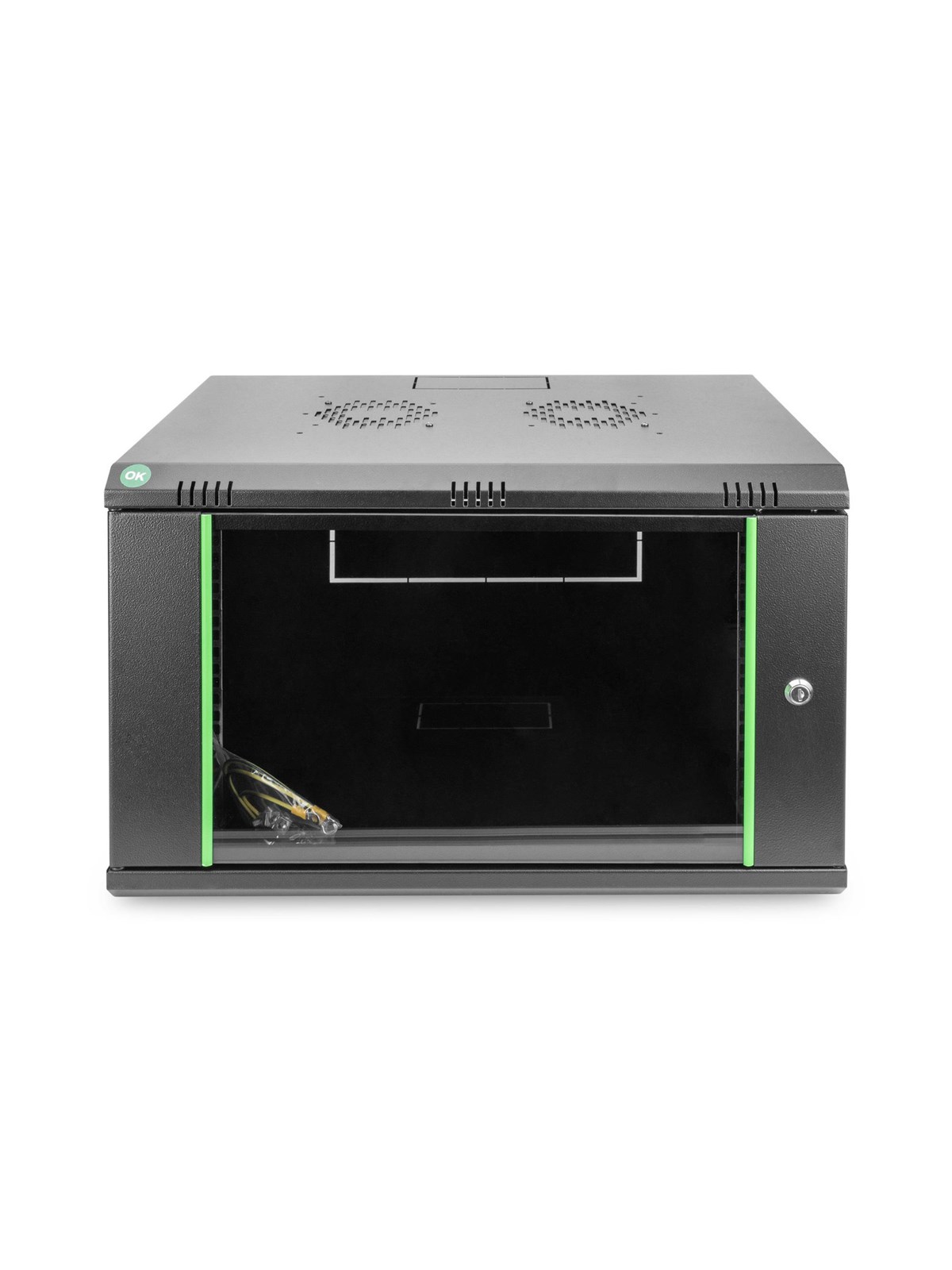 DIGITUS DN-19 07-U-EC-SW - 7U - Wall Mount Rack Cabinet, Rackskab