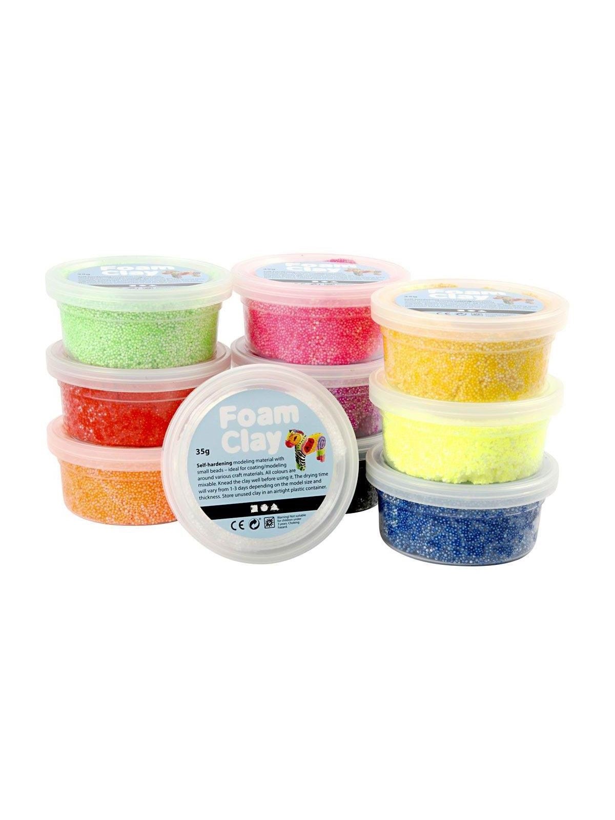 Creativ Company Foam Clay - Basic colors 10x35gr, Hobby Artikler