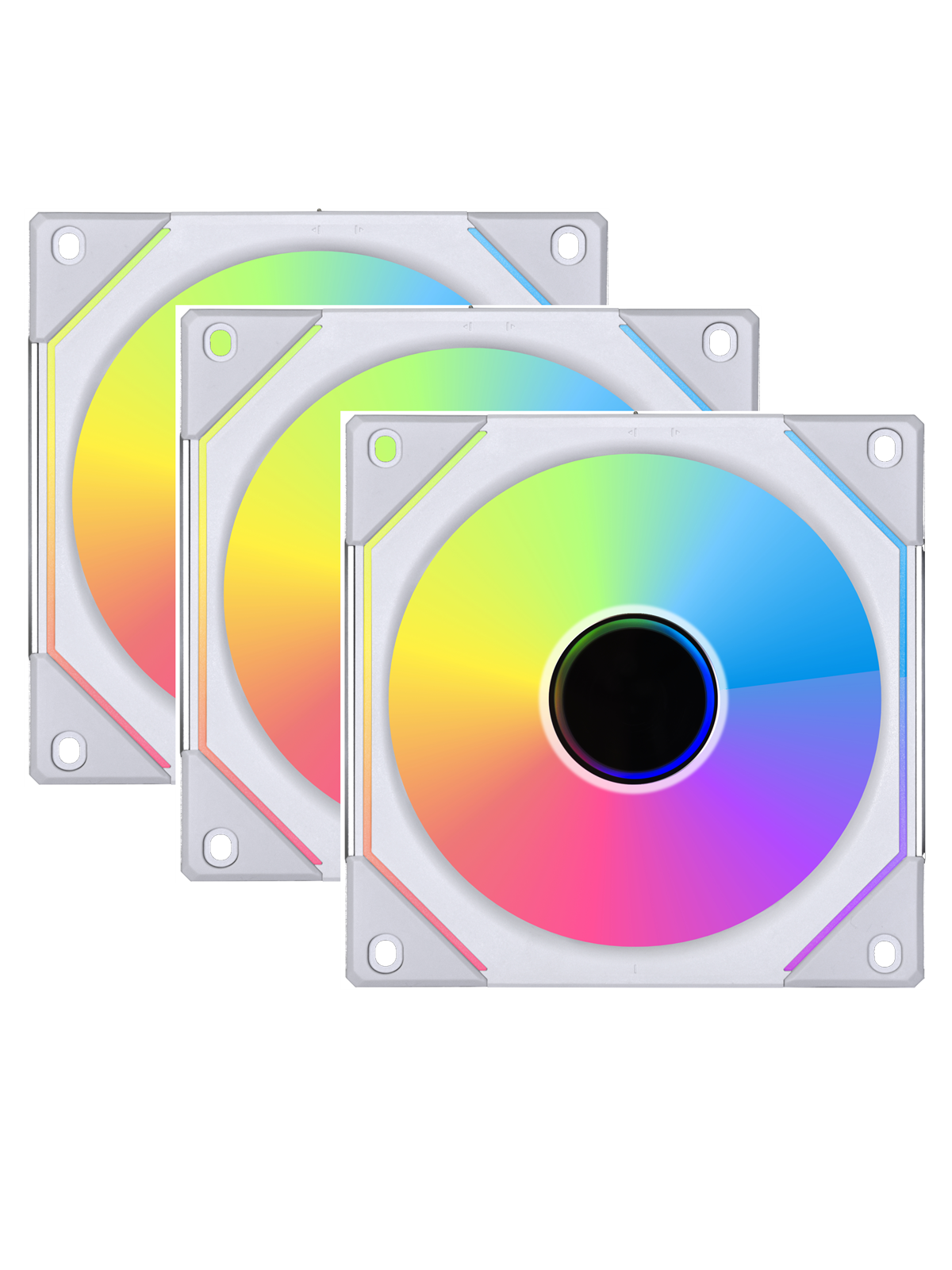 Lian Li UNI FAN SL-INF 120 White - 3 pack - Kabinet køler - 120mm - Hvid med RGB - 29 dBA