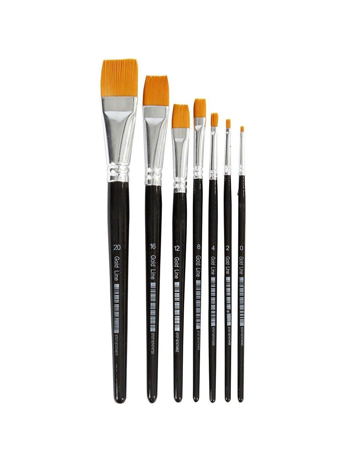 Creativ Company Gold Line Brushes - 7 mixed, Hobby Artikler