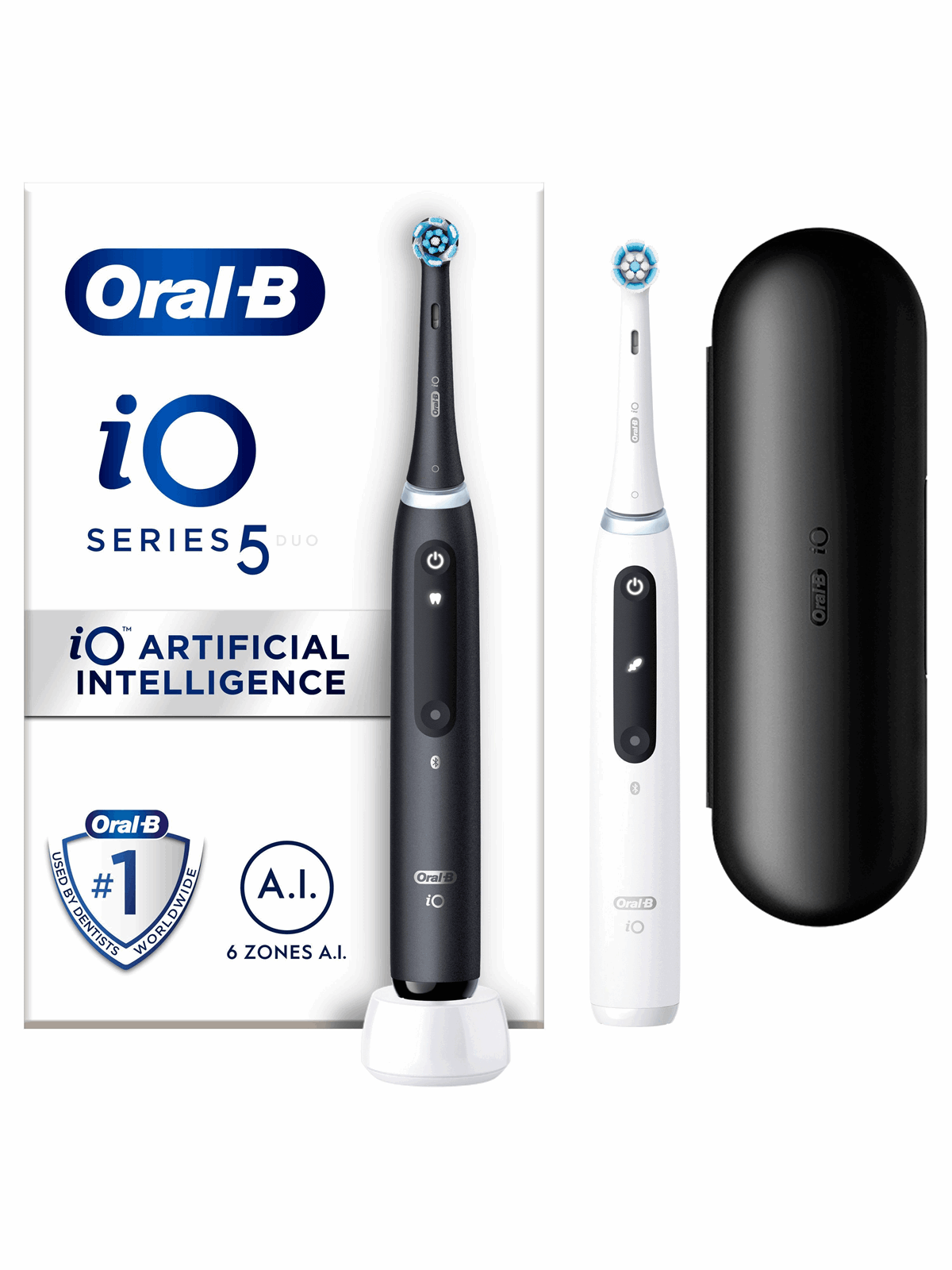 Oral-B Eltandbørste iO - 5 - Sort & Hvid, El Tandbørste