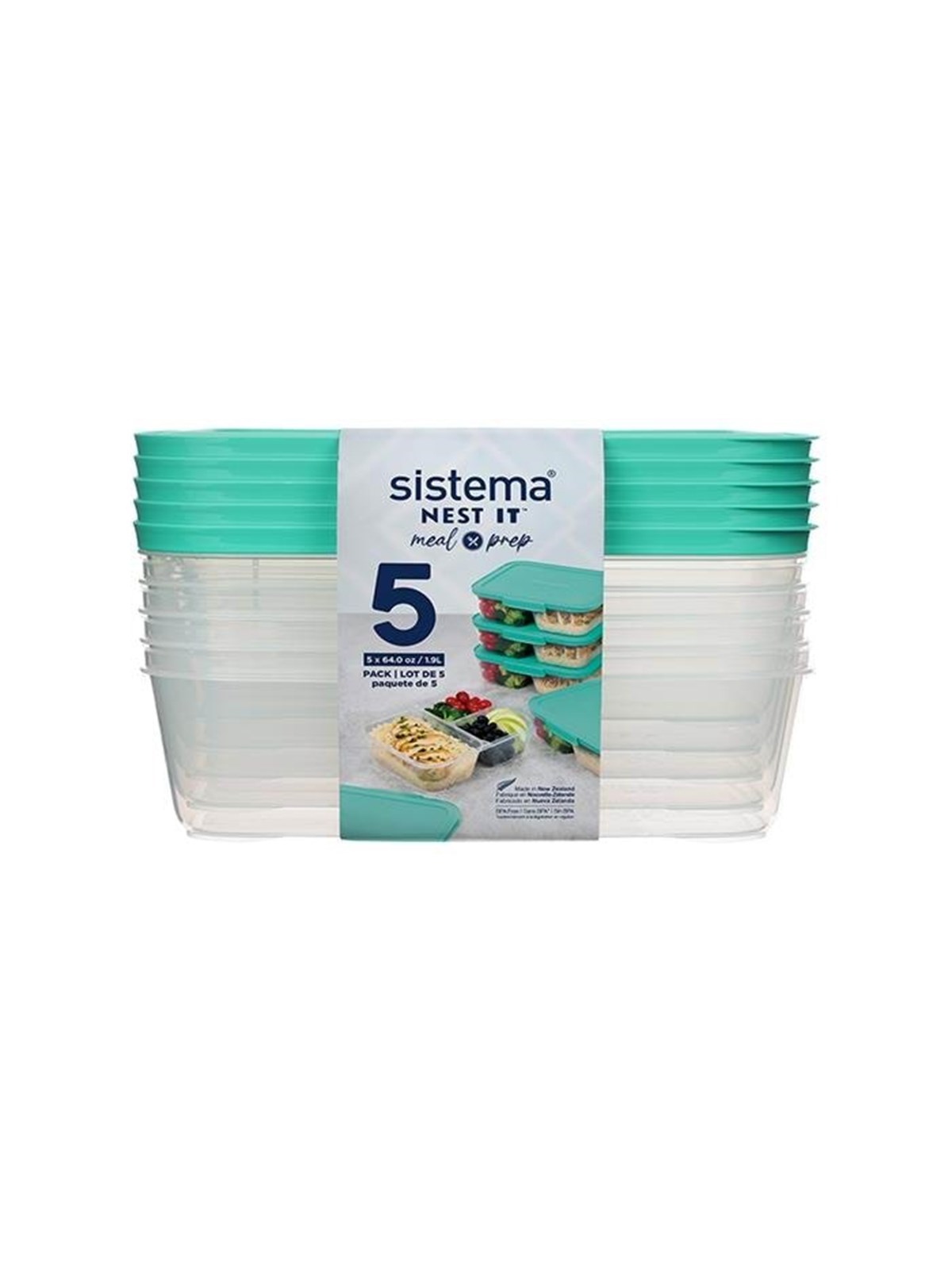 Sistema Meal Prep 5Pack1.9L, Køkkentilbehør
