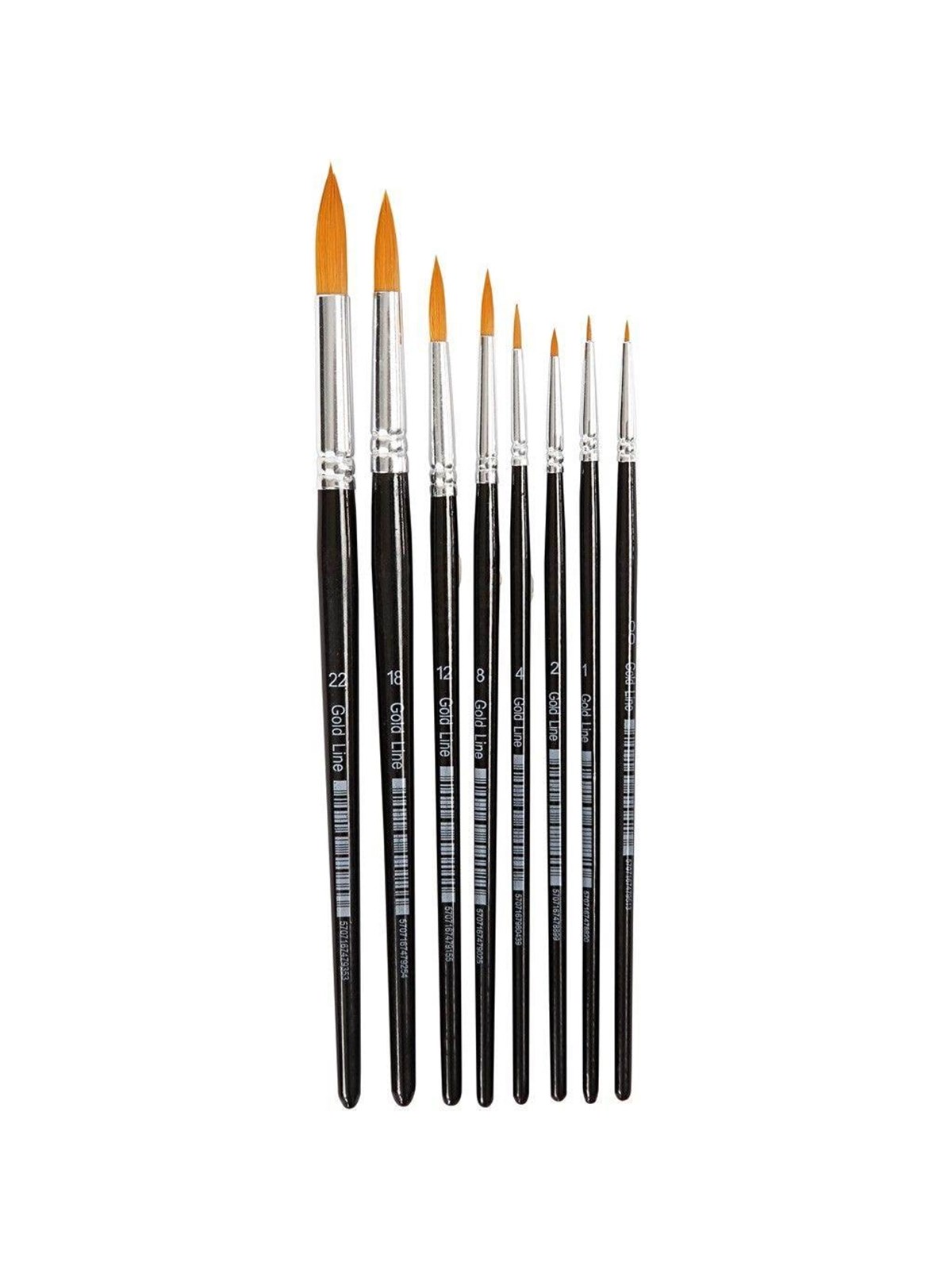 Creativ Company Gold Line Brushes - 8 pcs., Hobby Artikler