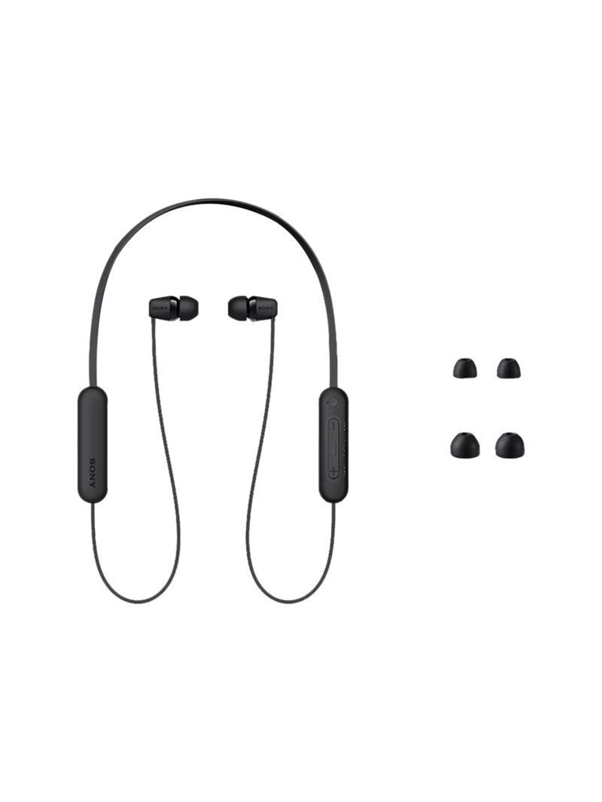 Sony WI-C100 - Wireless In-ear Headphones - Black, Hovedtelefonerheadset2