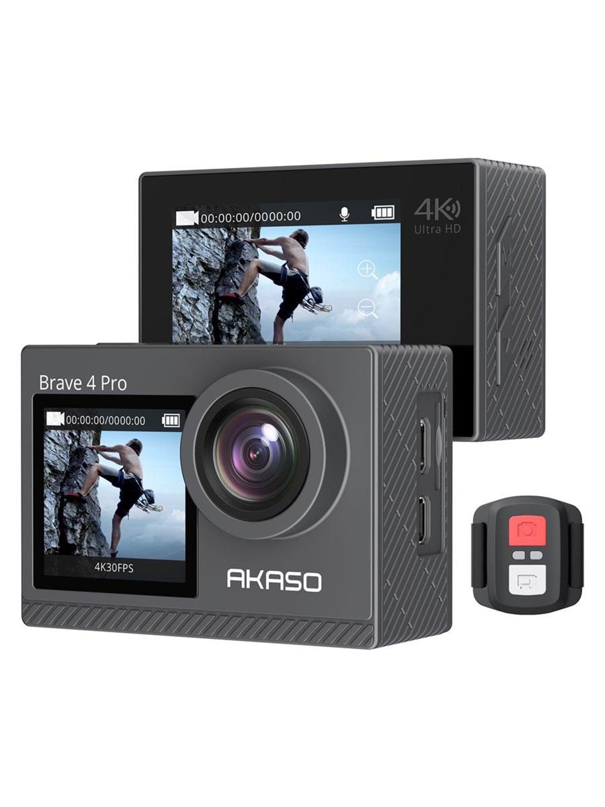 Akaso Brave 4 Pro Dual Screen 4K/30fps 20MP Action Camera, Action Kamera