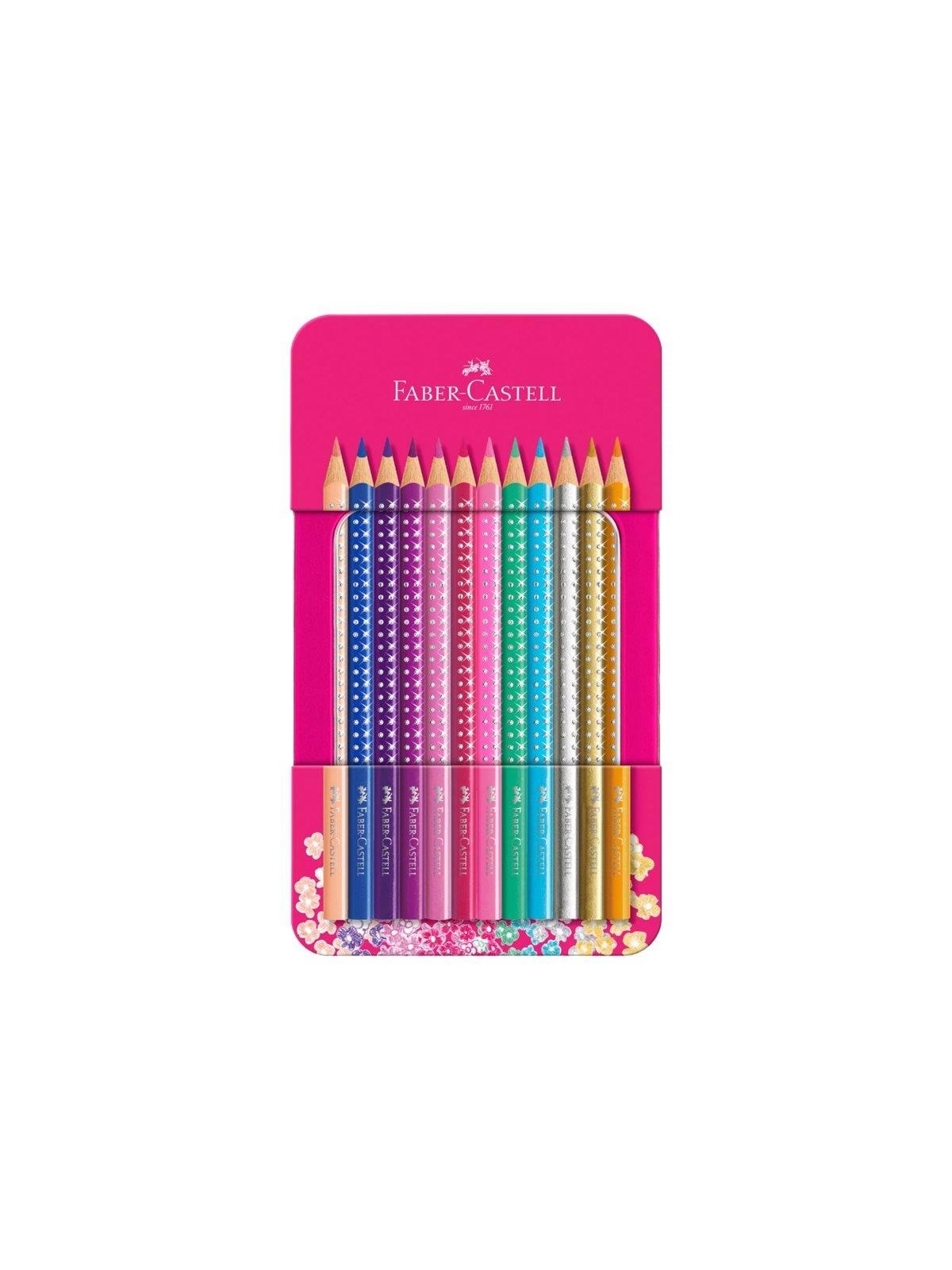 Faber-Castell Sparkle colour pencil.12 pc in tin box, Tegneværktøj
