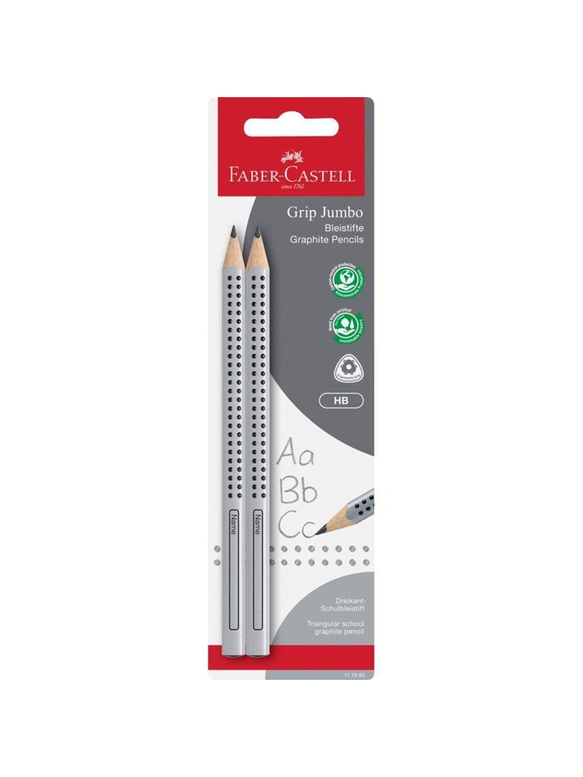 Faber-Castell Jumbo Grip graphite pencil HB 2 pieces, Tegneværktøj