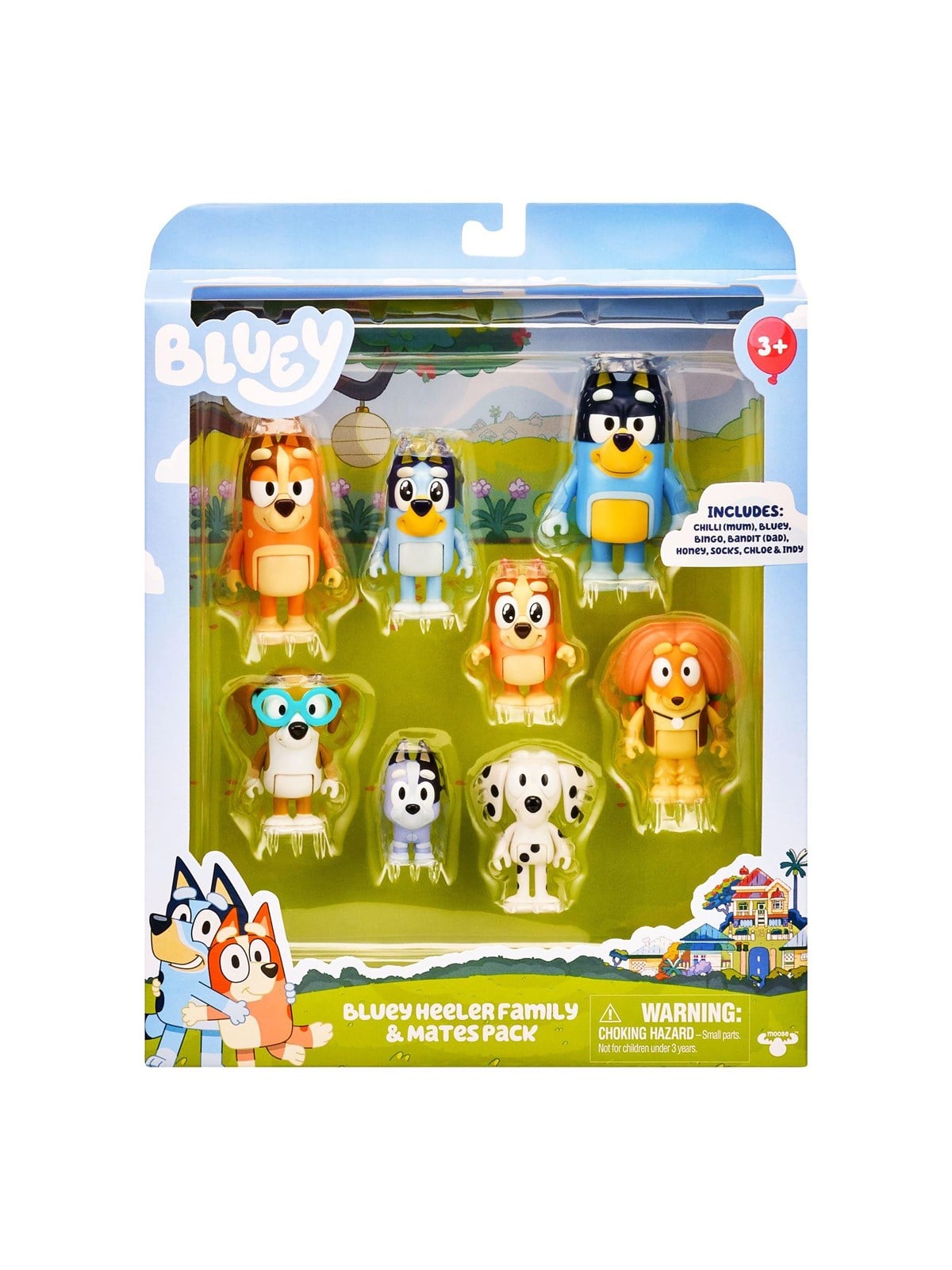 Bluey Familen og venner figurer 8 pk., Figur