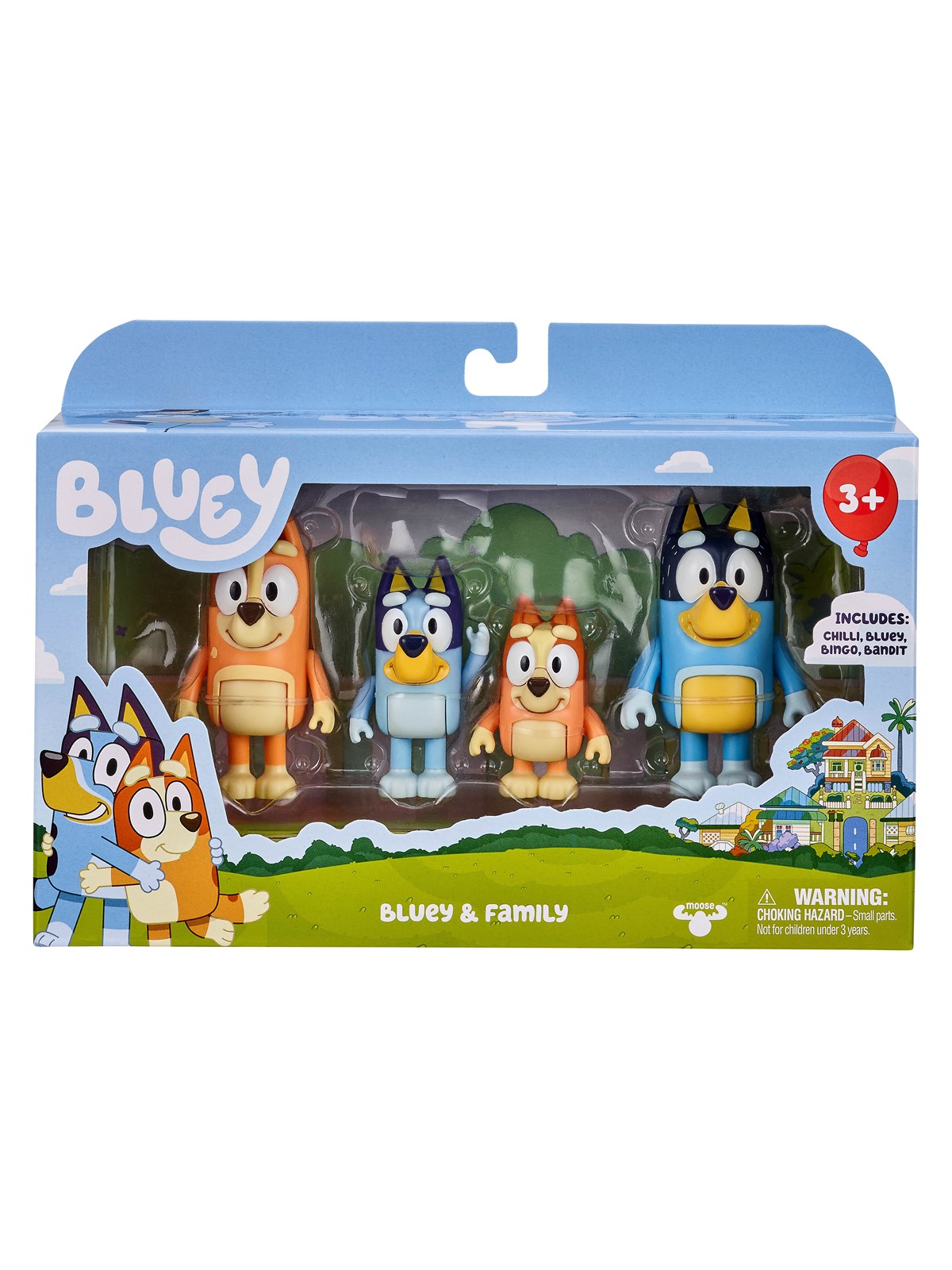 Bluey 4 pk. Figurer, familien, Figur