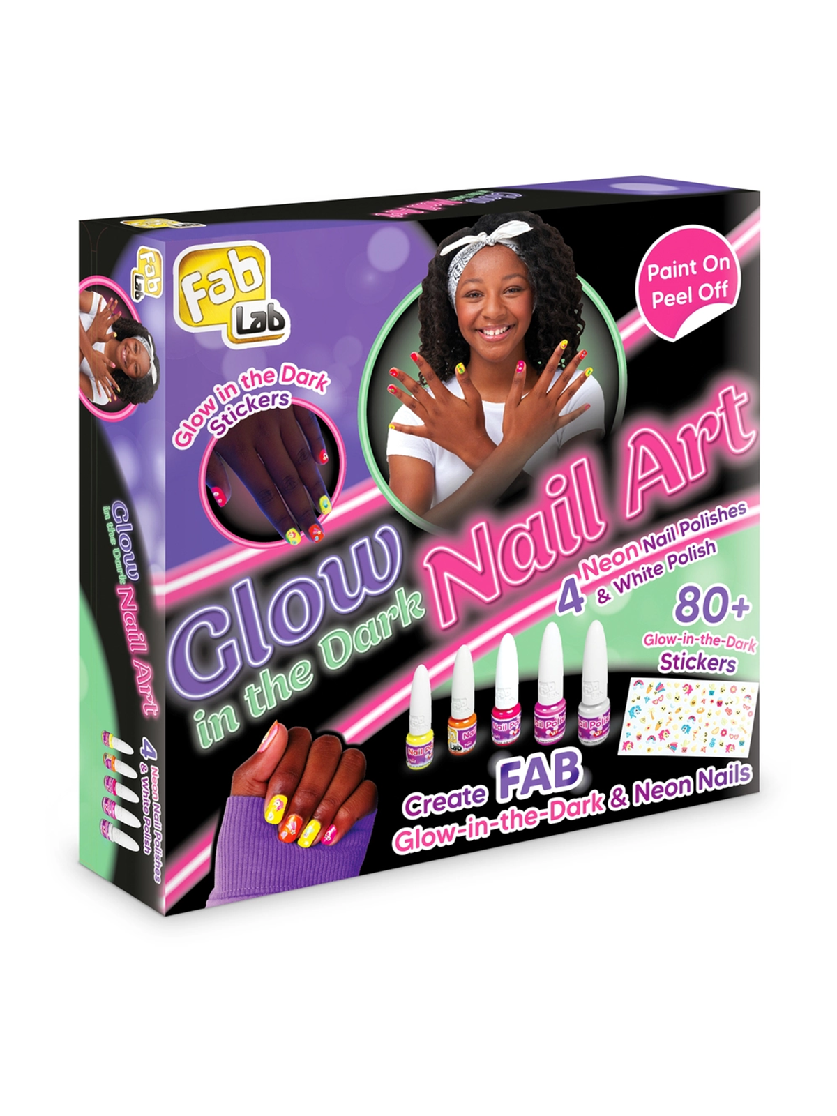 Fab Lab Nail Art Glow in the Dark sæt, Kreativt Legetøj