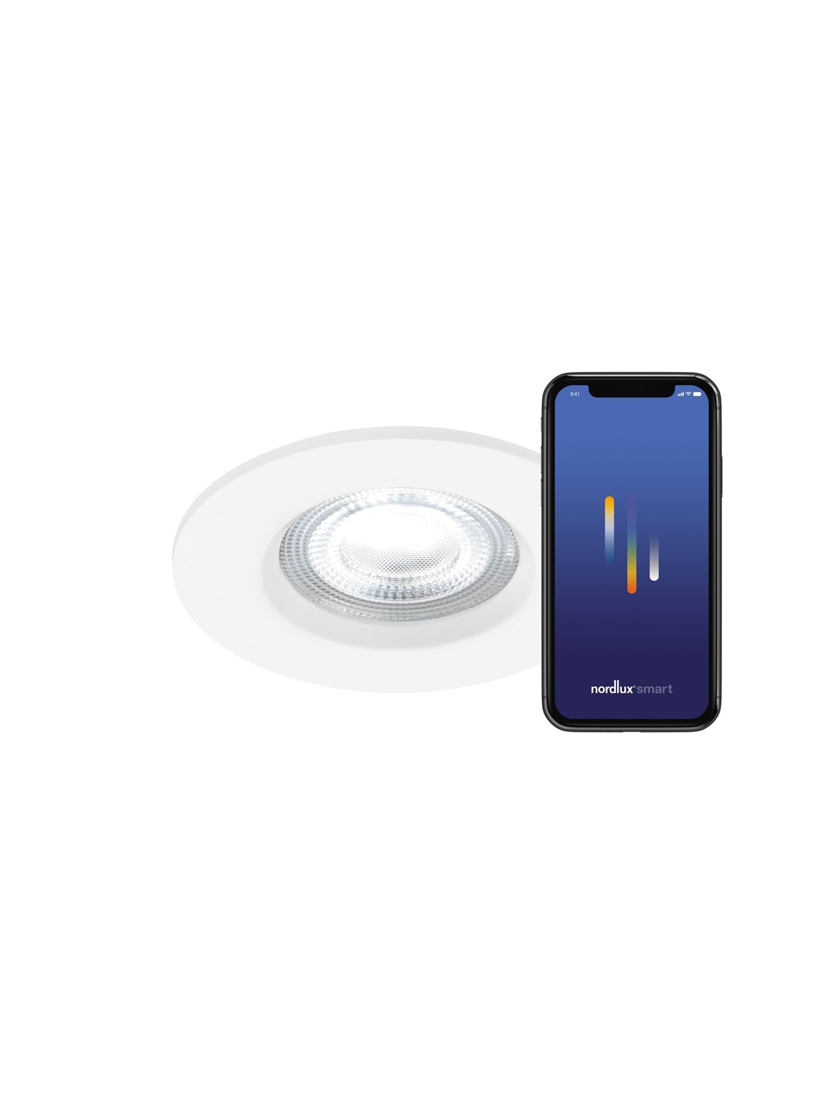 Nordlux Don Smart indbygningsspot, 3-kit, 2700-6500K RGB, hvid, Smart Home