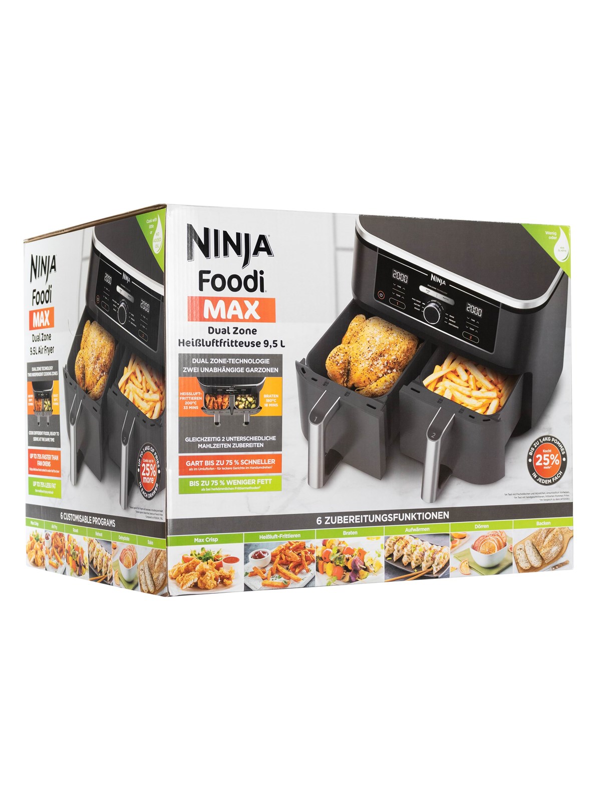 Ninja Foodi MAX Dual Zone AF400EU - black, Airfryer