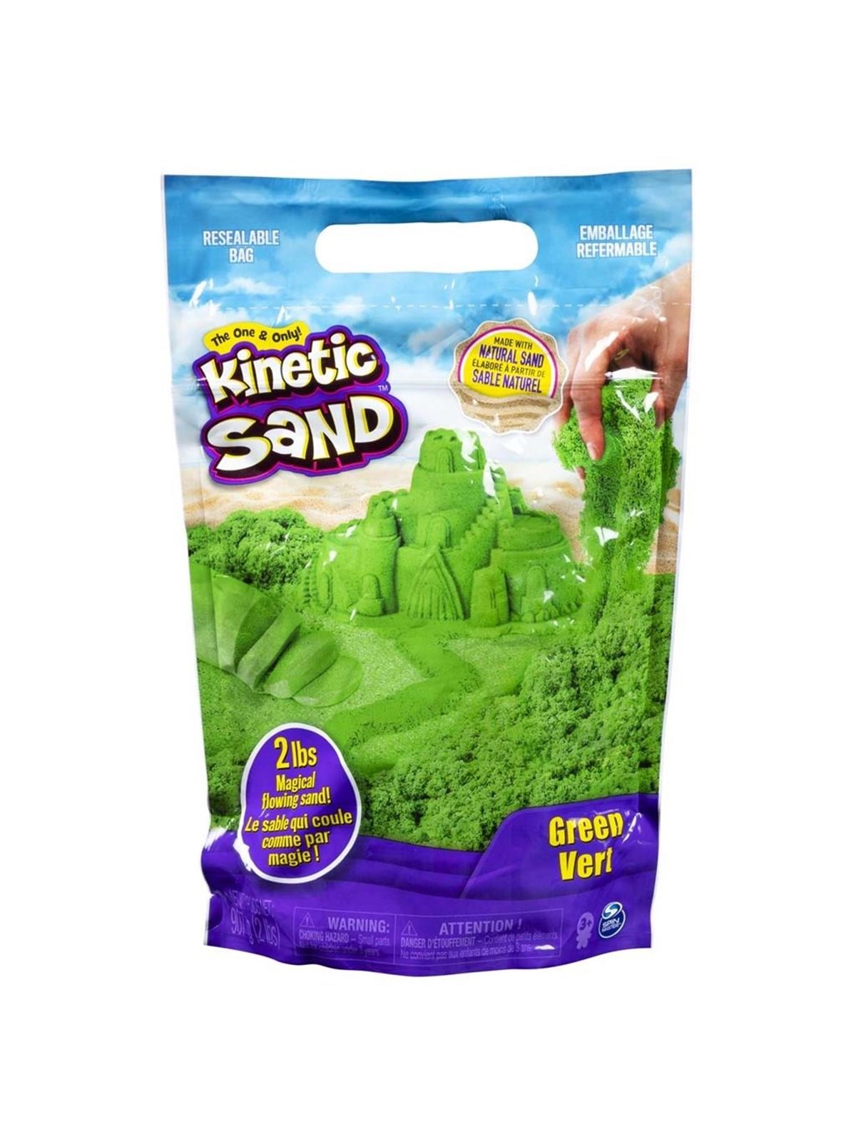 Kinetic Sand grøn, 900g, Kreativt Legetøj