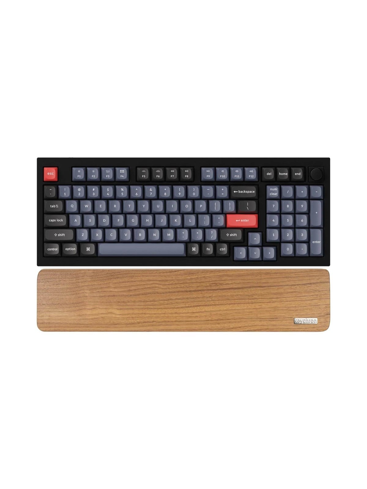 Keychron Walnut Wood Palmrest for Q5 / V5 / K4 Pro - Håndledsstøtte - Brun