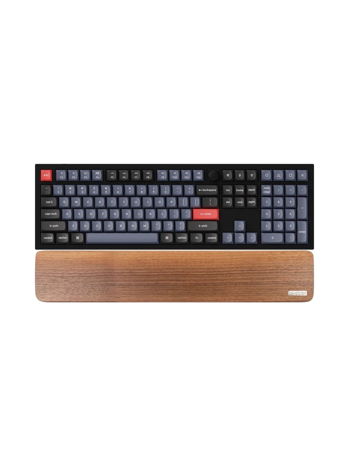 Keychron Walnut Wood Palmrest for Q6 / V6 / K10 Pro - Håndledsstøtte - Brun