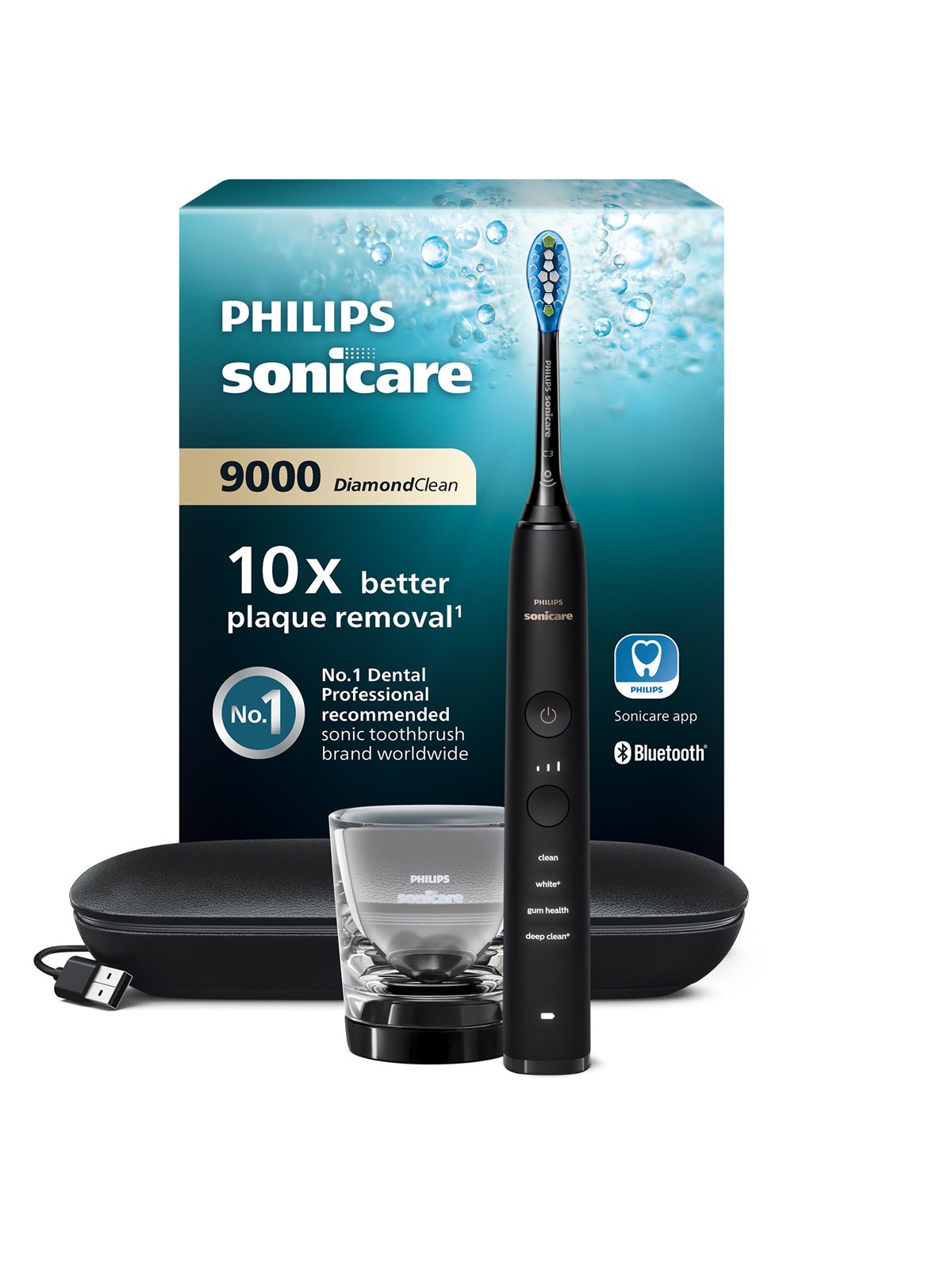 Philips Eltandbørste Sonicare DiamondClean 9000 HX9911/09 - Black, El Tandbørste