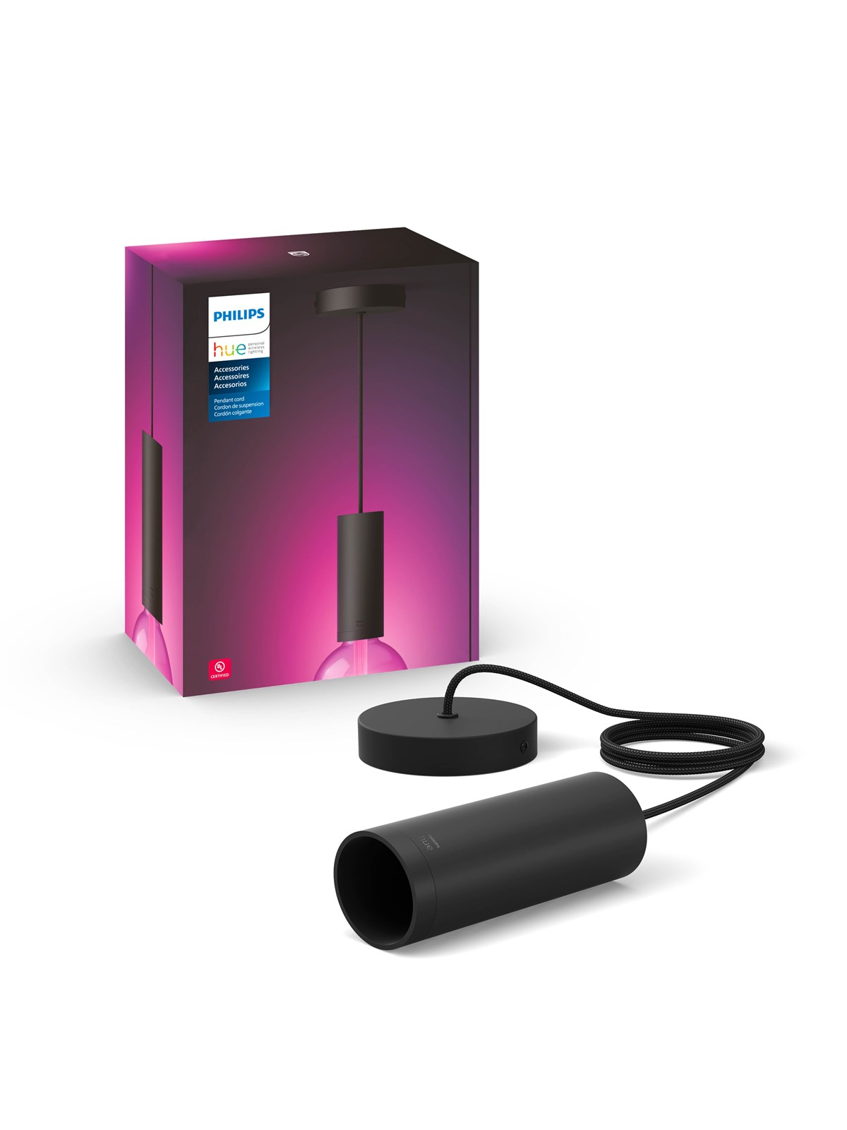 Philips Hue Lightguide pendelophæng E27 Sort, Smart Home