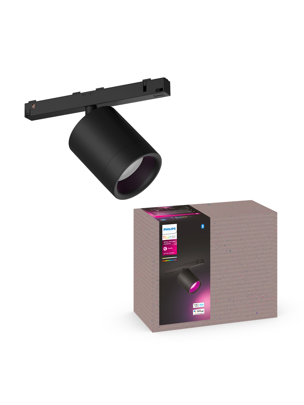 Philips Hue Perifo Cylinder Spotlight - Sort, Smart Home