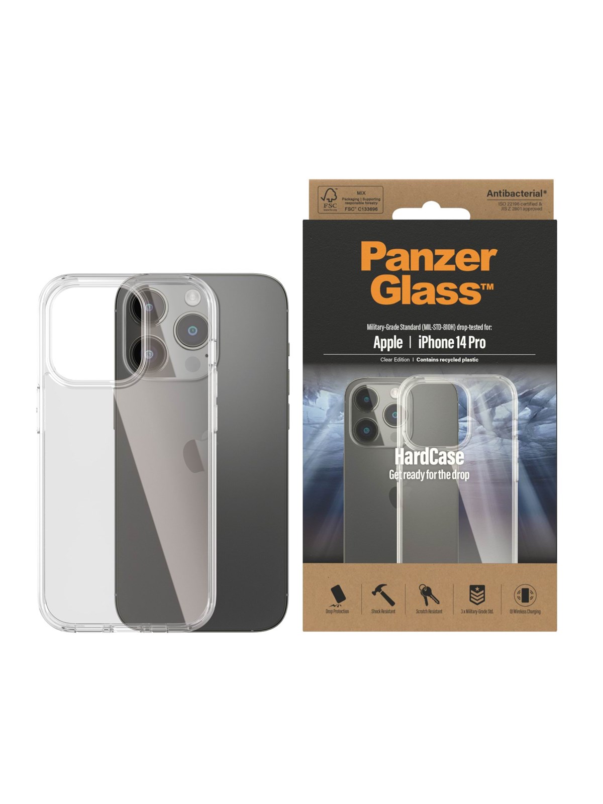 PanzerGlass HardCase Apple iPhone 14 Pro | Clear, Mobilcover