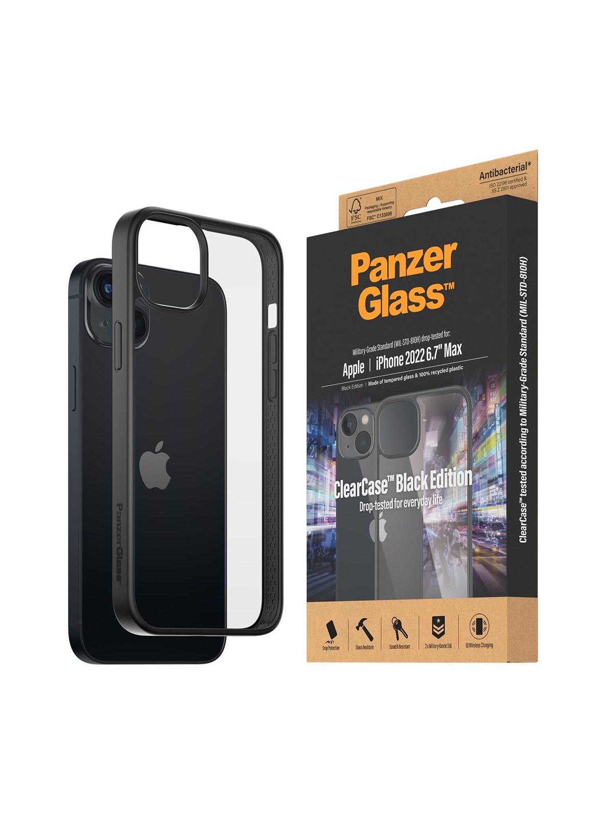 PanzerGlass ClearCase Apple iPhone 14 Plus | Black, Mobilcover