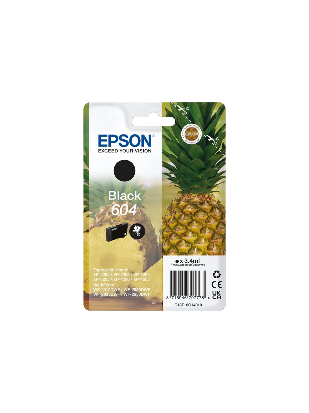 Epson 604 - black - original - ink cartridge, Printerpatron Og Toner