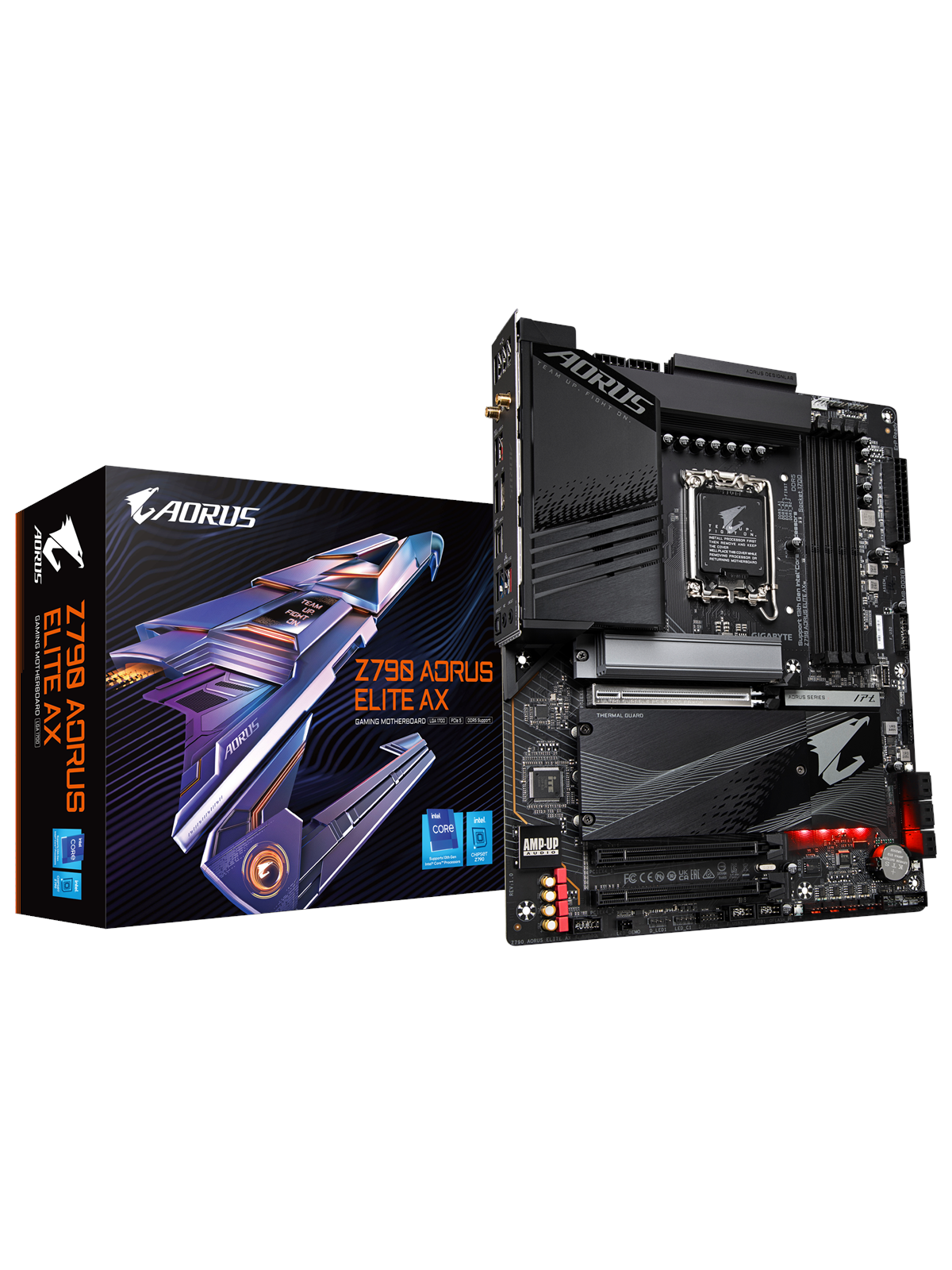 GIGABYTE Z790 AORUS ELITE AX Bundkort - Intel Z790 - Intel LGA1700 socket - DDR5 RAM - ATX