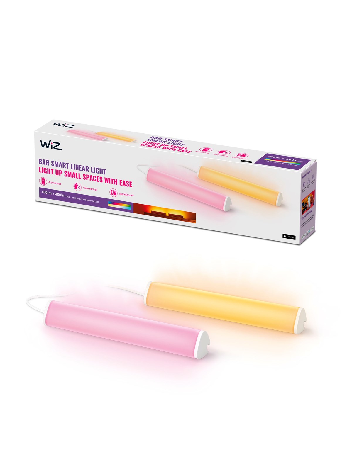 WiZ Smart Bar Linear Light, Justerbar hvidt & farvet lys, Smart Home