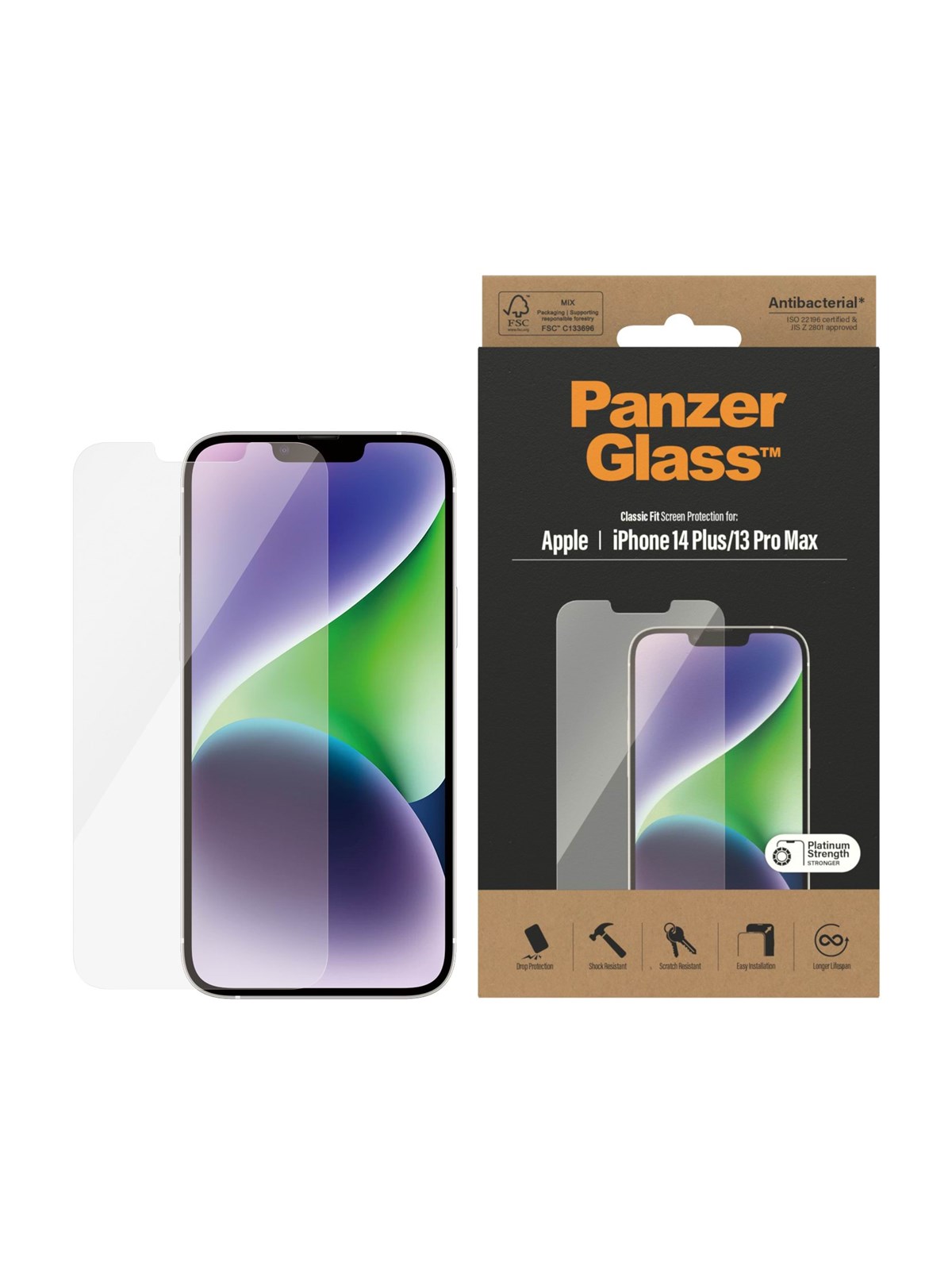 PanzerGlass Screen Protector Apple iPhone 14 Plus | 13 Pro Max | Classic Fit