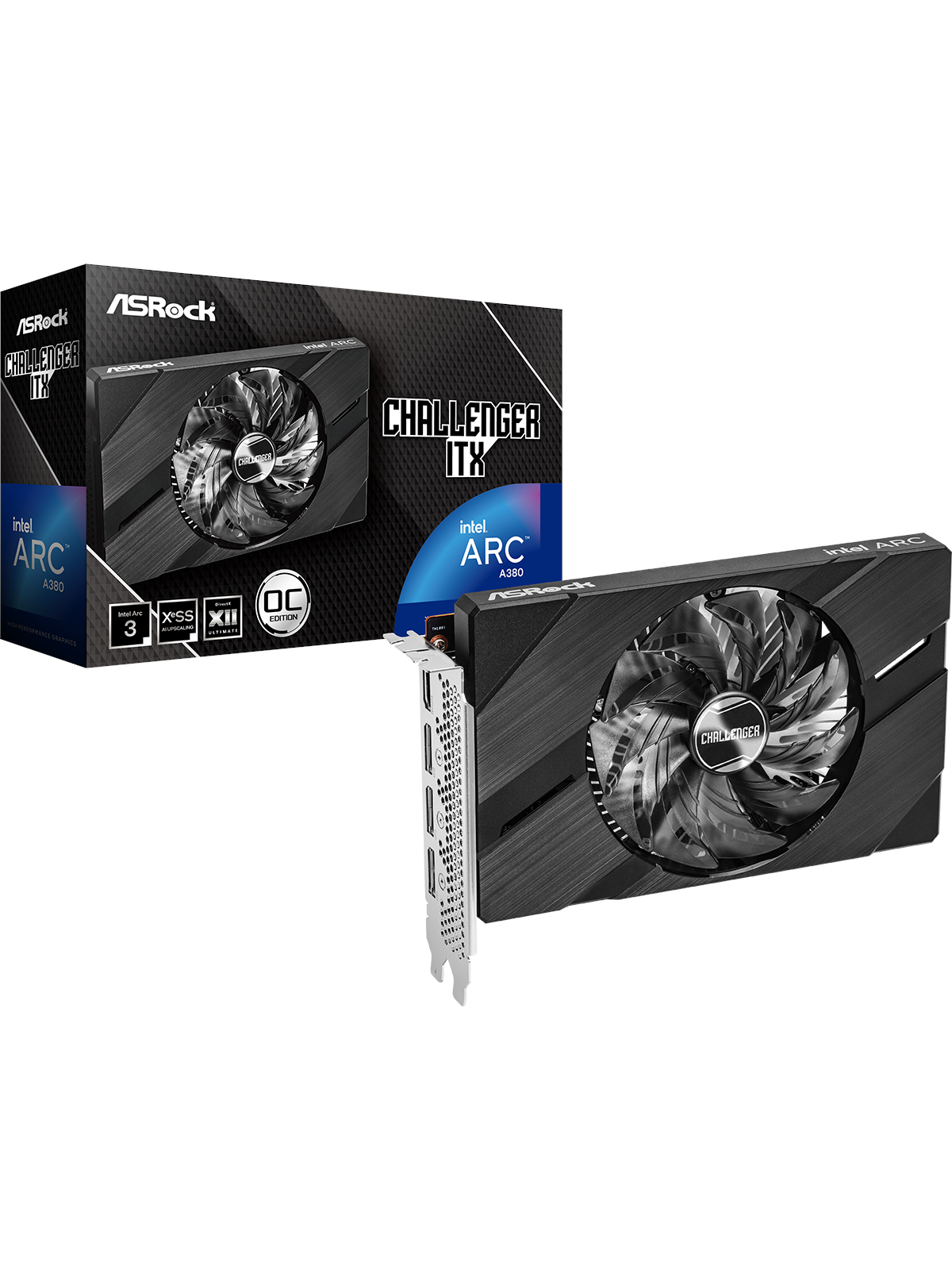 ASRock Arc A380 Challenger ITX - 6GB GDDR6 RAM - Grafikkort, Grafikkort
