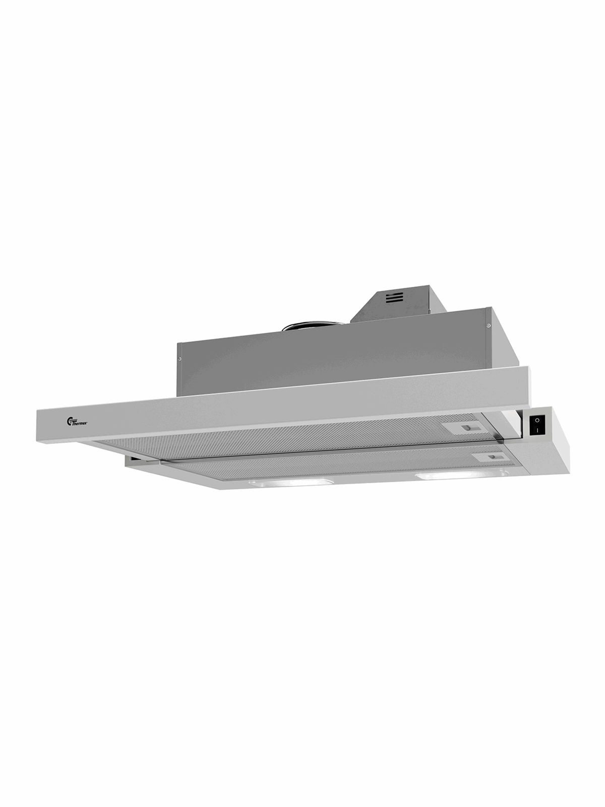 THERMEX Gemini III til centralventilation, 600 mm, Med switch, Hvid, Emhaette