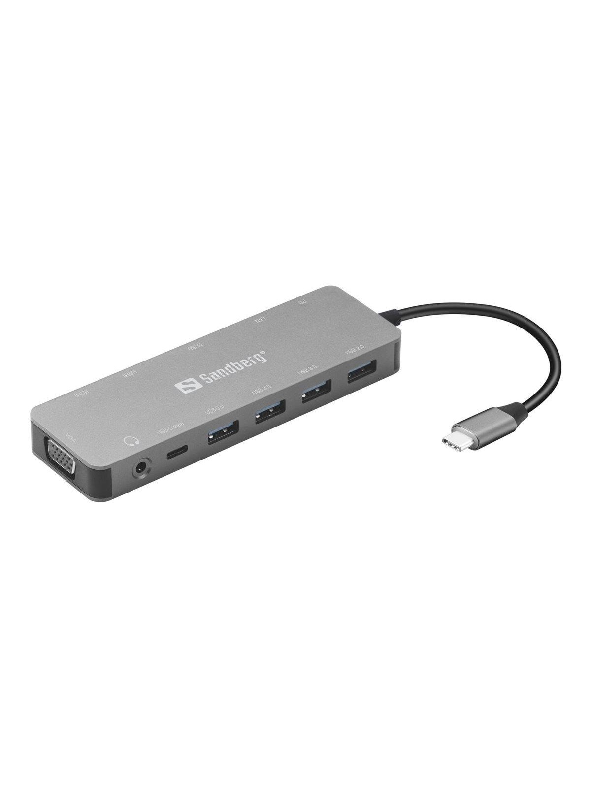 Sandberg USB-C 13-in-1 Travel Dock, Docking Station