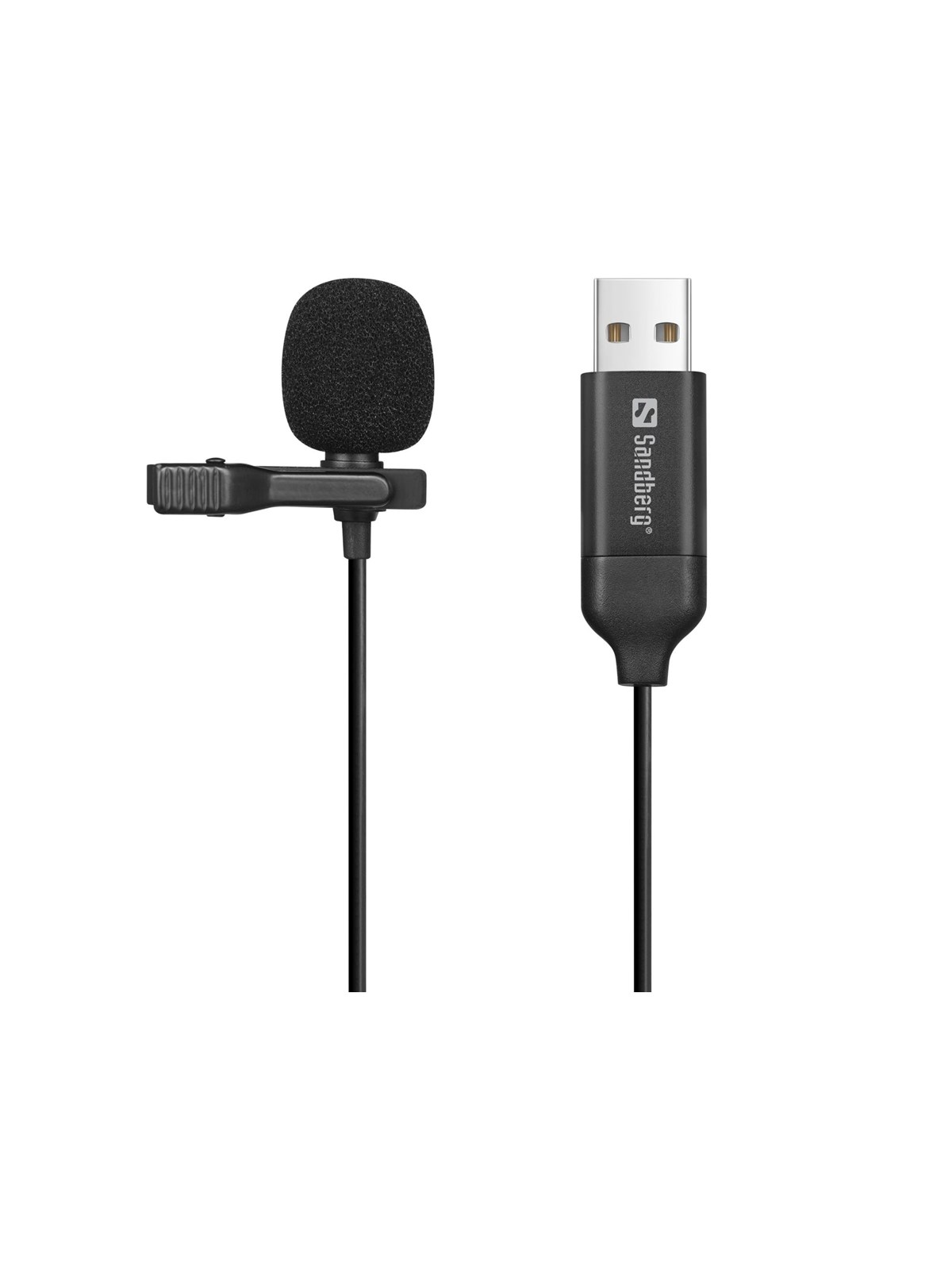 Sandberg Streamer USB Clip Microphone, Mikrofon
