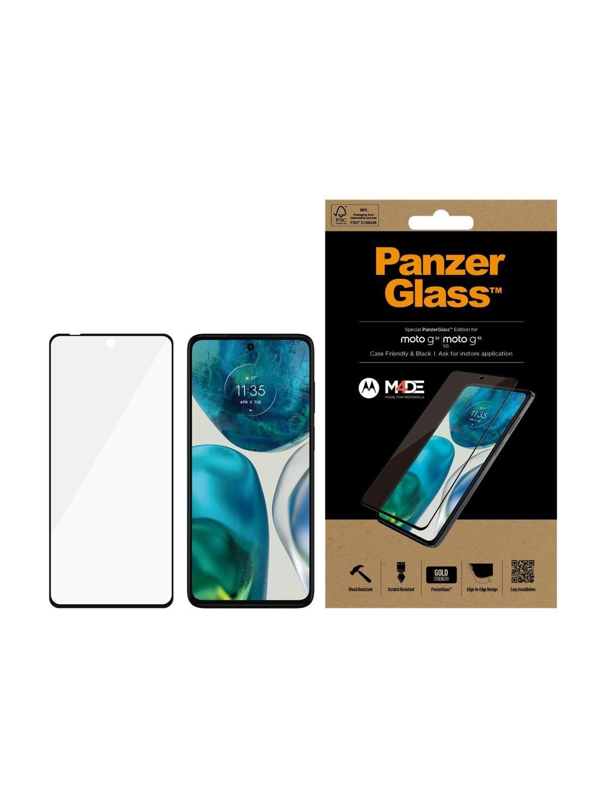 PanzerGlass Screen Protector Motorola moto g52 | g82 5G, Beskyttelsesglas